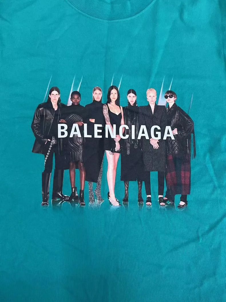 Balenciaga Balenciaga Band Portrait Logo Print Loose Short Sleeve Tee Size S / US 4 / IT 40 - 3 Thumbnail
