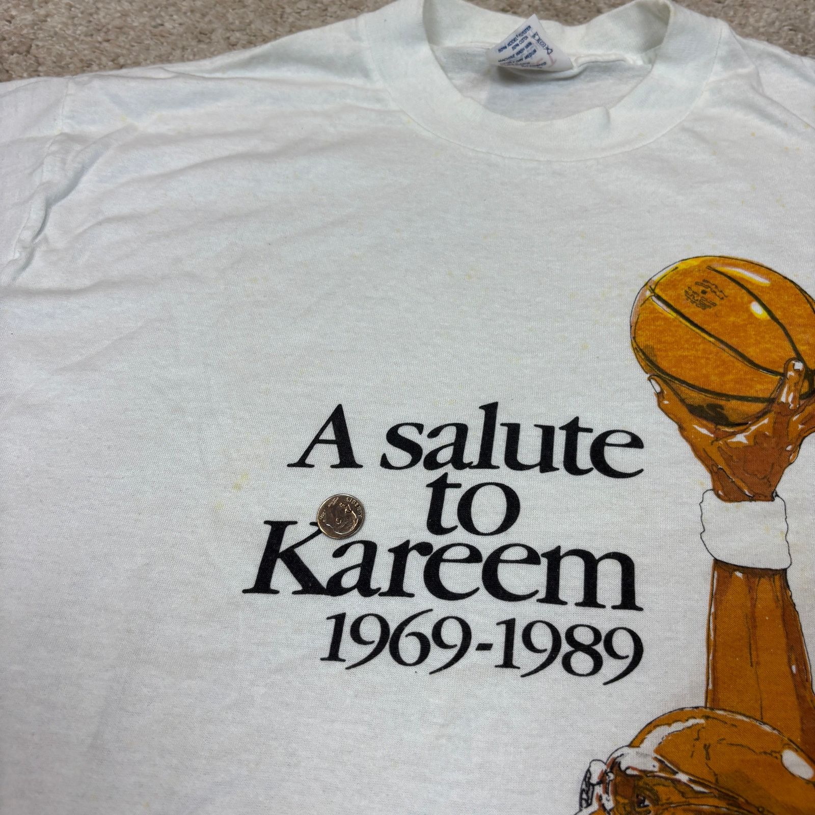 Vintage Vintage 1988 Salute to Kareem Abduljabbar T Shirt Large Size US L / EU 52-54 / 3 - 11 Thumbnail