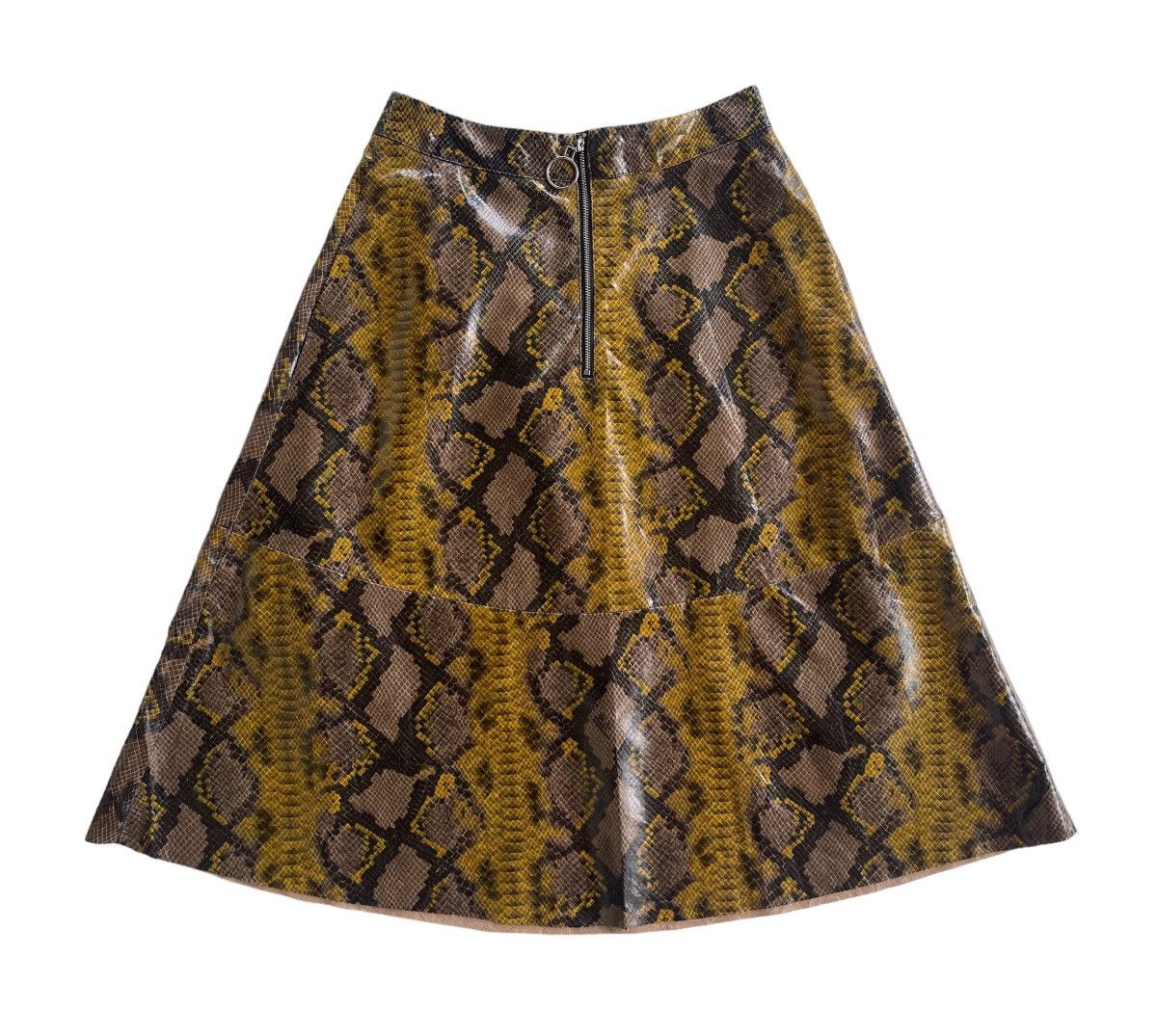 Zara Snake Printed Midi Skirts Size 28" / US 6 / IT 42 - 3 Thumbnail