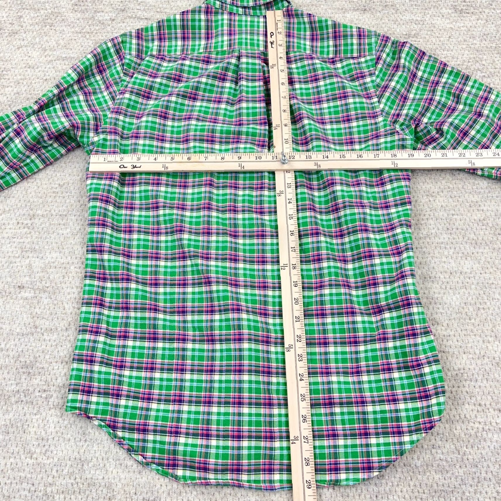 Ralph Lauren Ralph Lauren Shirt Men S Green Pink Button Up Oxford Cloth Plaid A36 Size US S / EU 44-46 / 1 - 6 Thumbnail
