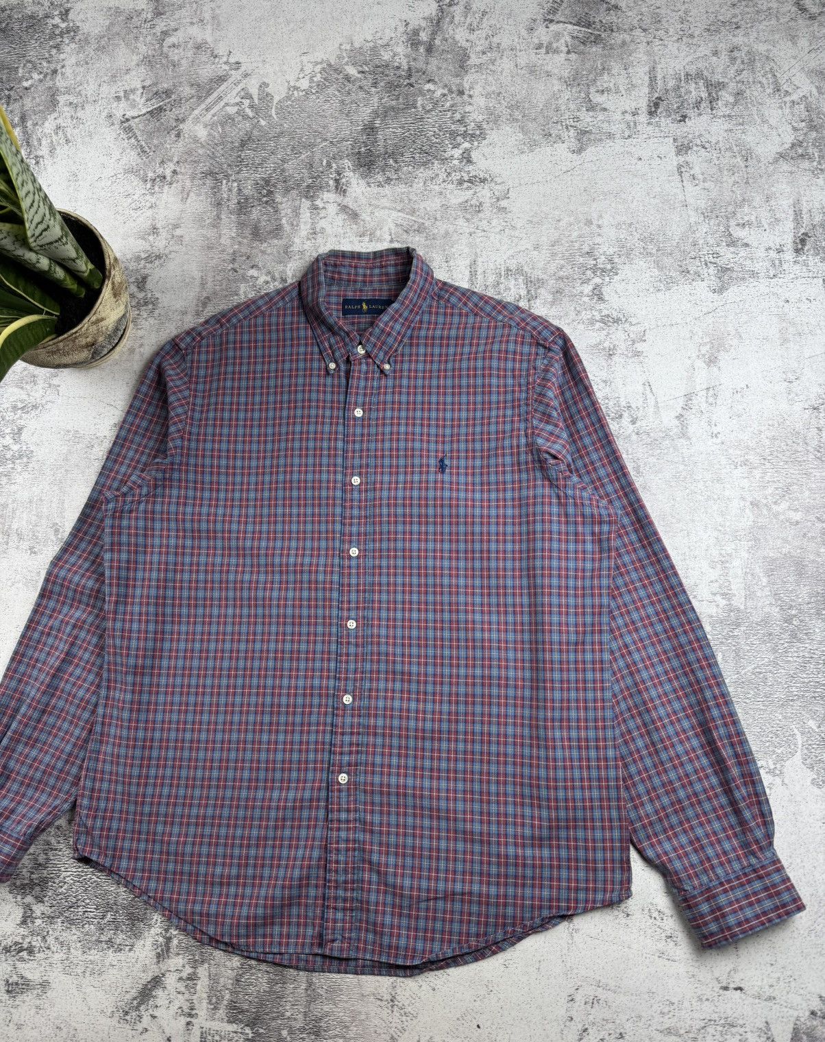 Polo Ralph Lauren Polo Ralph Lauren XL Checked Flannel Button Red Men’s Collar LongSleeve Shirt Size US XL / EU 56 / 4 - 3 Thumbnail