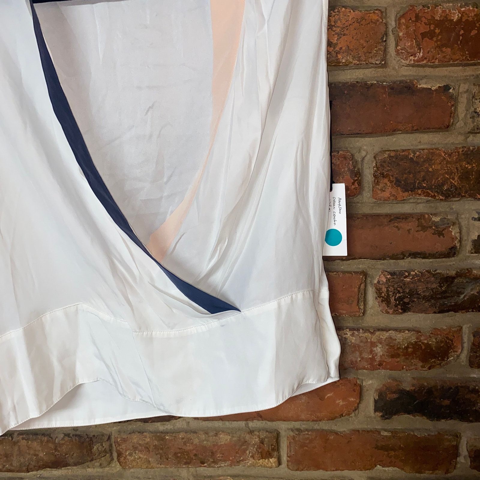 Other NWT Symphony + Note White Surplice Sleeveless Blouse Small Size S / US 4 / IT 40 - 3 Thumbnail