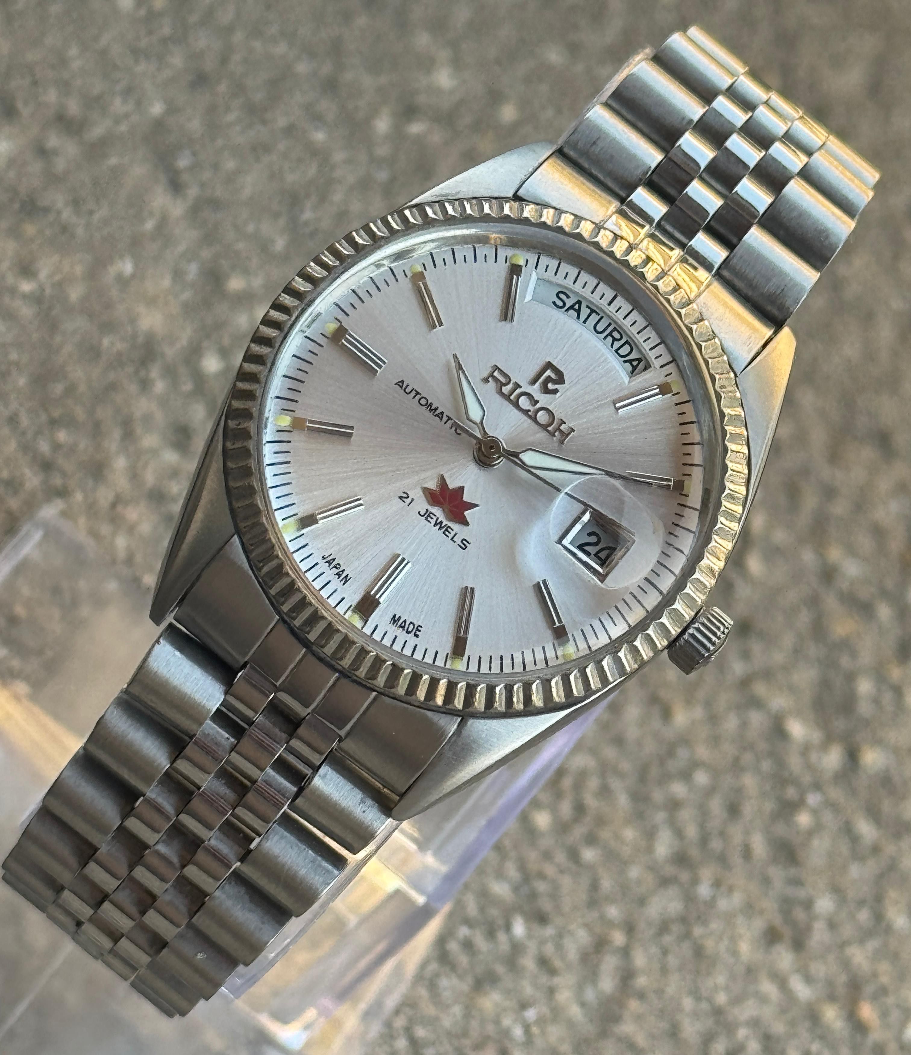 Other Vintage Ricoh President Automatic Silver Dial Size 36 - 2 Thumbnail