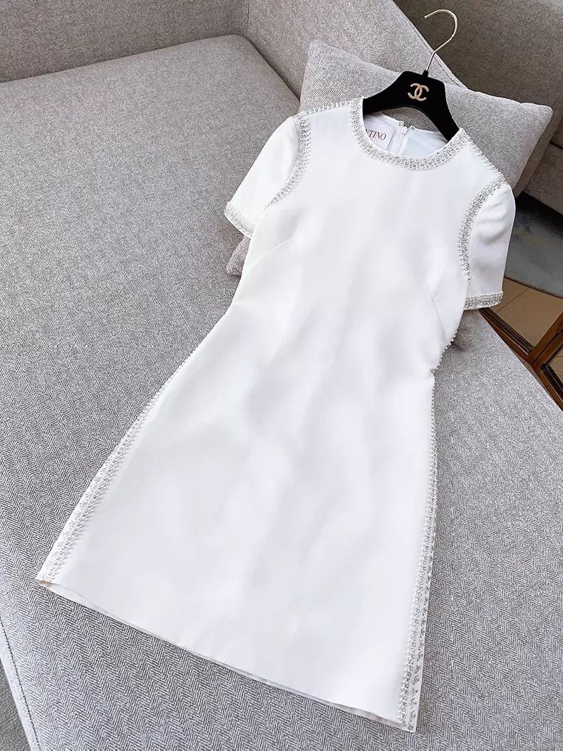 Versace Versace Small pearl decoration white dress skirt Size XS / US 0-2 / IT 36-38 - 1 Thumbnail