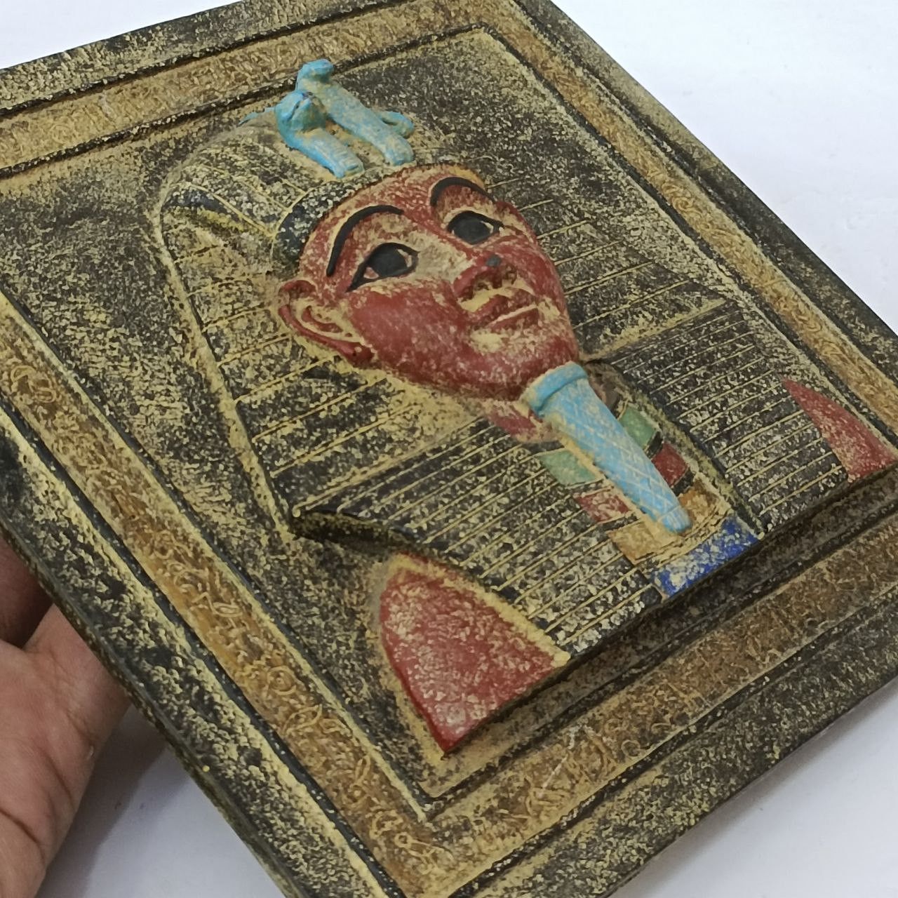 Handmade King Tutankhamun Handmade Ancient Egyptian Wall Decor Size ONE SIZE - 7 Thumbnail