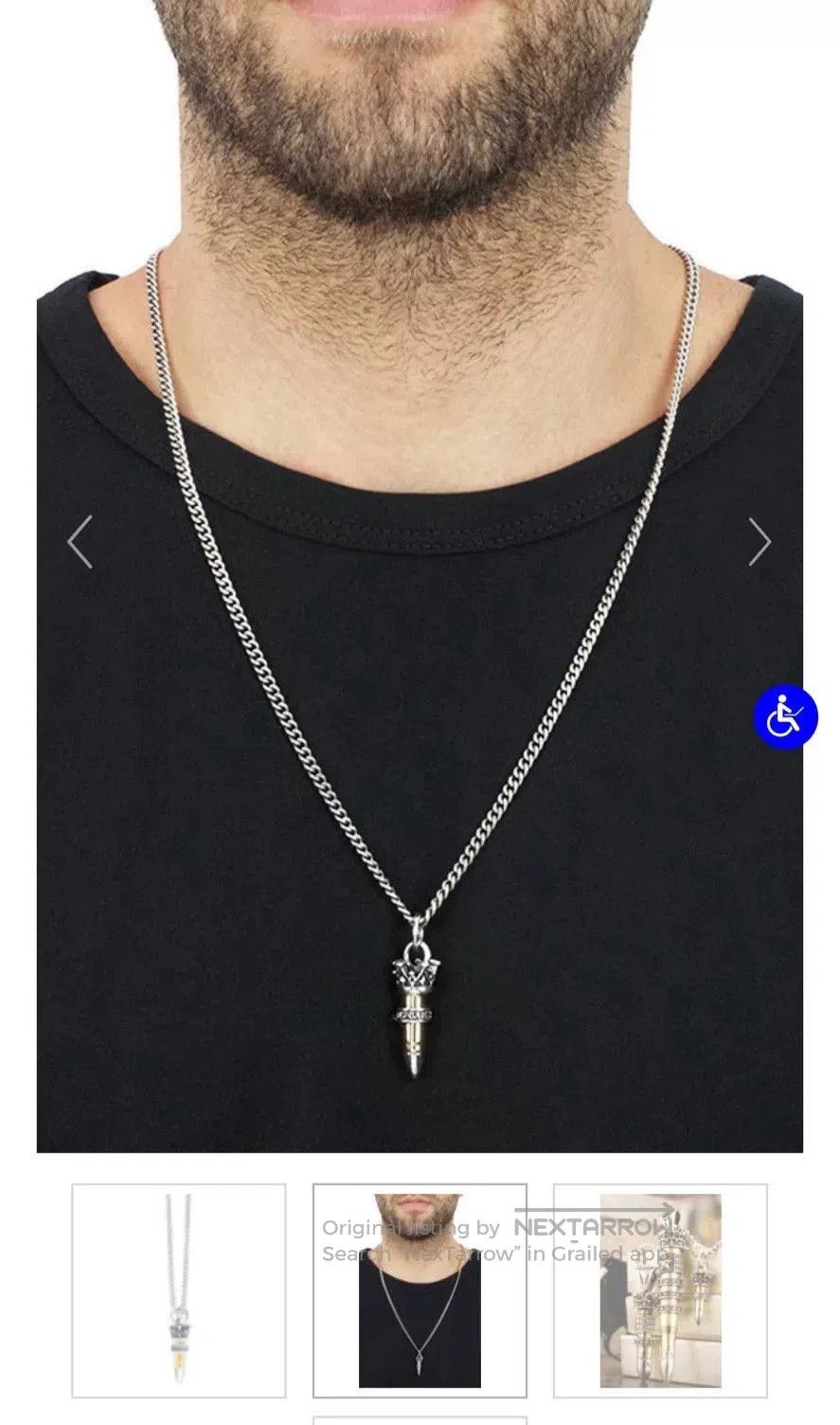 King Baby Studio Kingbaby .22 Bullet Necklace. Size ONE SIZE - 3 Thumbnail