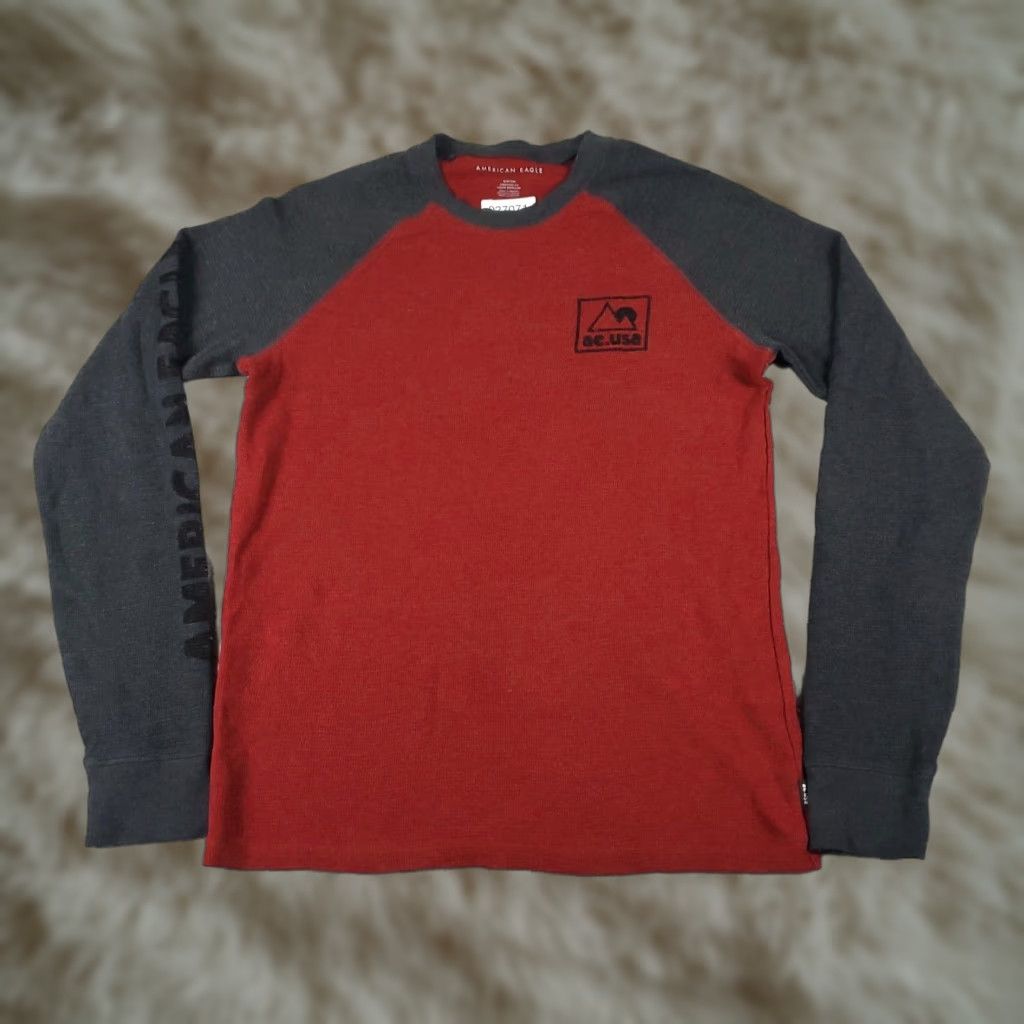 American Eagle Outfitters American Eagle T-Shirt Mens Small Black Casual Long Sleeve Classic Sports Size US S / EU 44-46 / 1 - 1 Thumbnail
