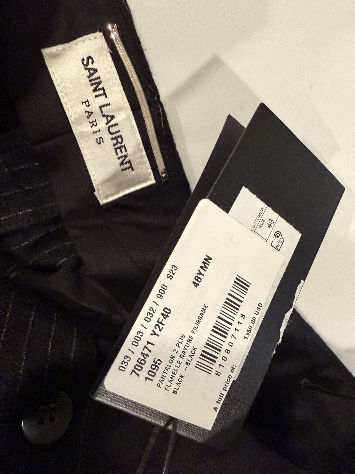 Saint Laurent Paris Saint laurent mens 2022 striped pants. 48/32. $1350 Size US 32 / EU 48 - 8 Thumbnail