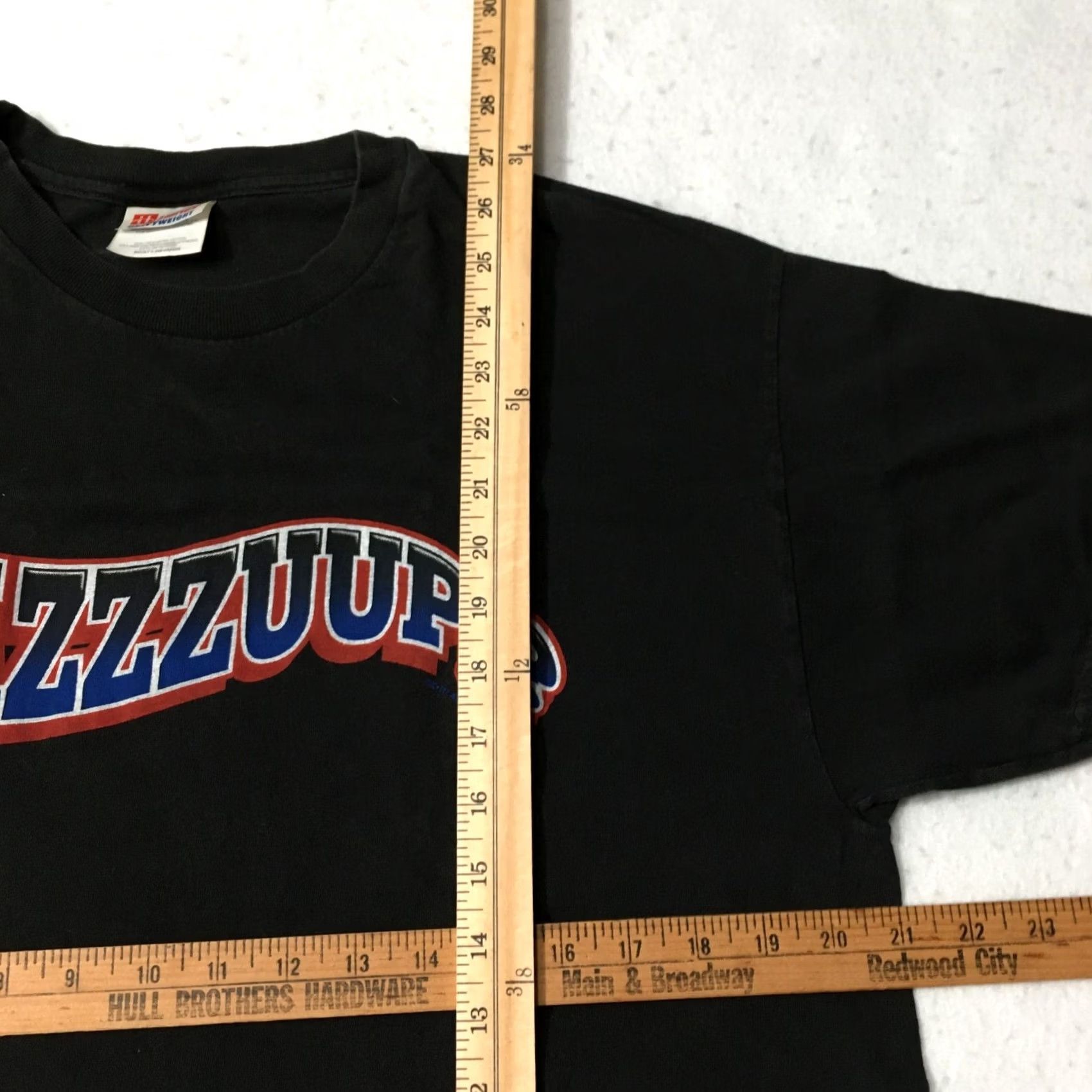 Hanes VINTAGE hanes T-Shirt Adult large black graphic What's Up wazzup wazzuup Size US L / EU 52-54 / 3 - 5 Thumbnail