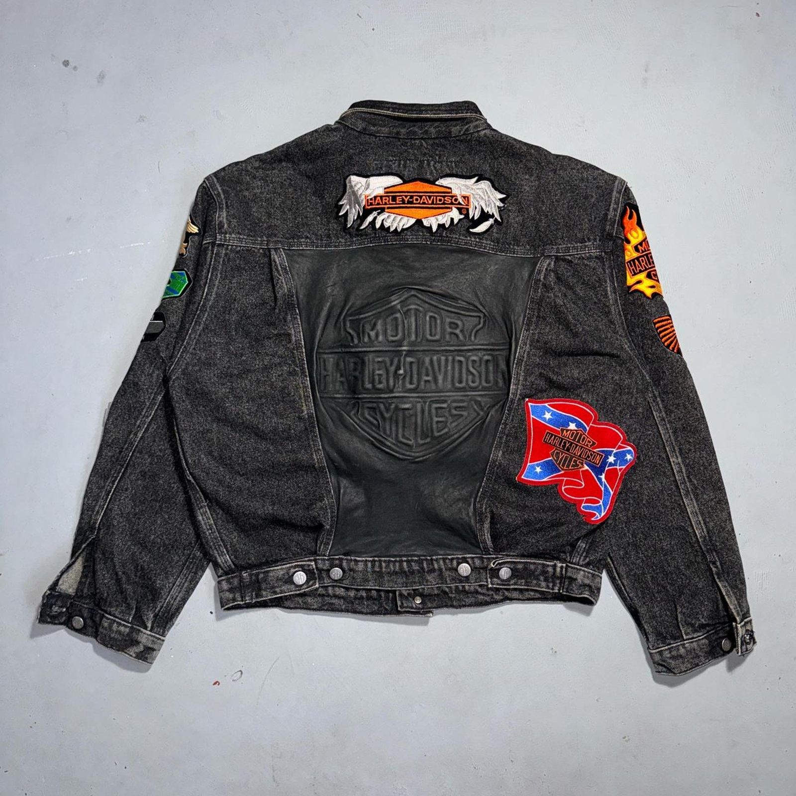 Harley Davidson 1990s harley davidson black denim Size US M / EU 48-50 / 2 - 6 Thumbnail