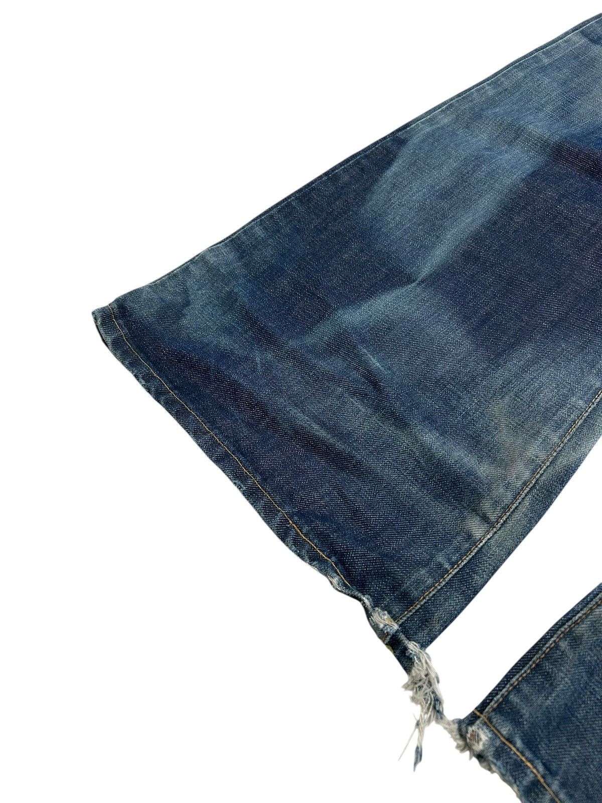 Edwin × Hysteric Glamour × Japanese Brand Vintage Edwin 800SX Flare Washed Ripped Texture Distressed Size US 29 - 5 Thumbnail