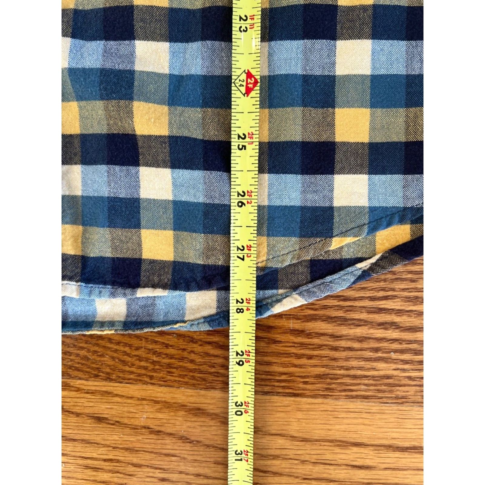 Vintage VINTAGE L.L. Bean Men’s Button-Up Shirt Long Sleeve Cotton Flannel Blue Yellow Plaid Adult Medium Size US M / EU 48-50 / 2 - 4 Thumbnail