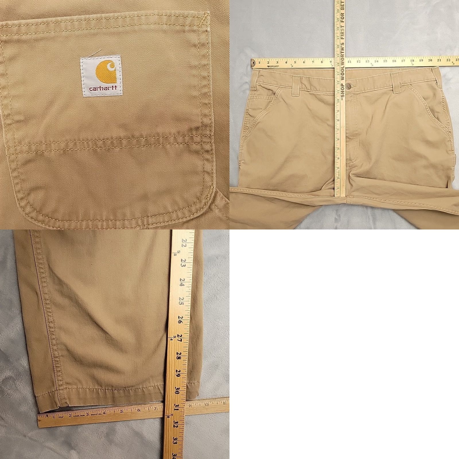 Carhartt Carhartt Pants Men 42 Khaki Cotton Twill Cargo Pocket Carpenter Utility Classic Size US 42 / EU 58 - 8 Thumbnail