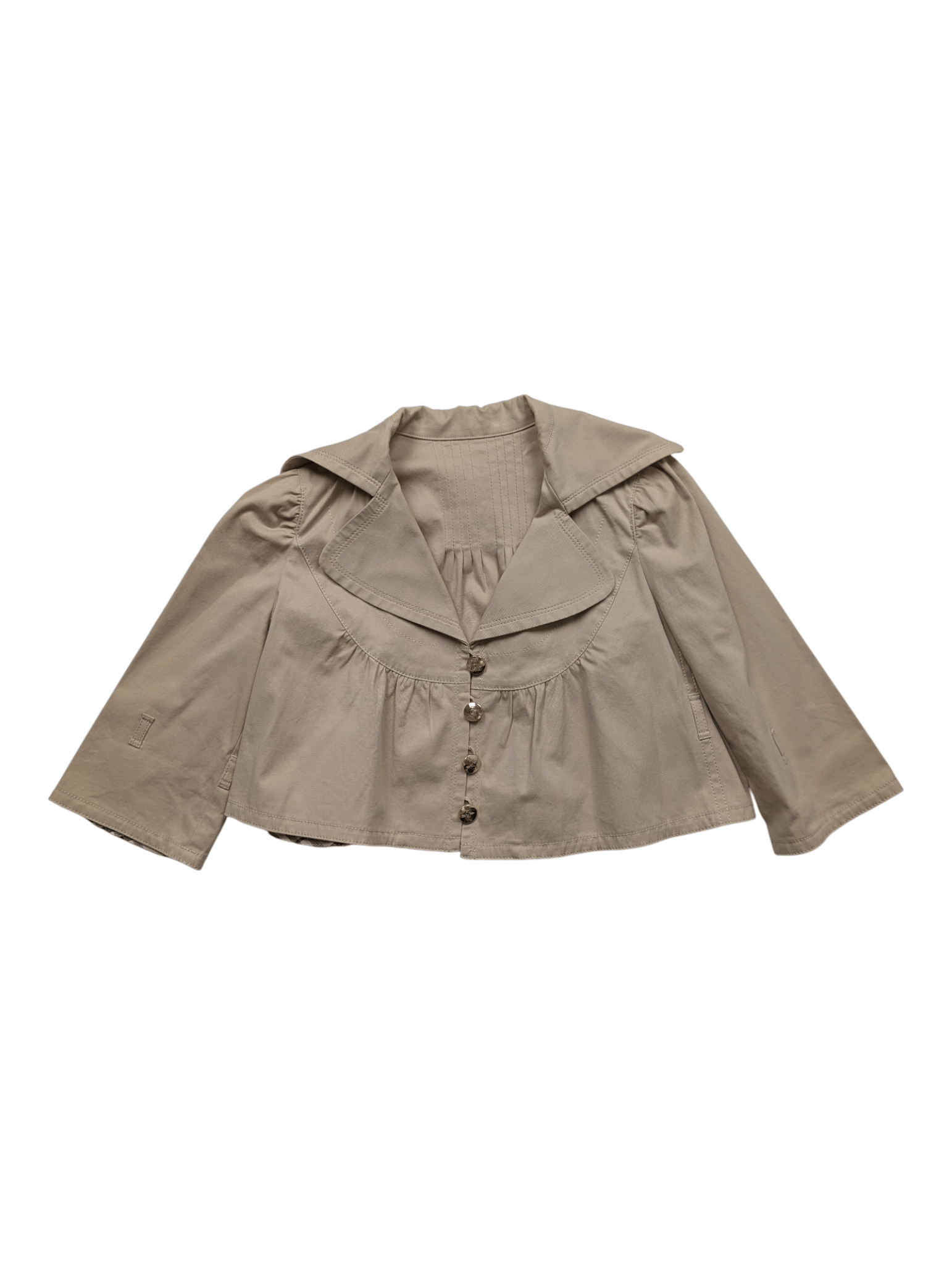 Burberry Burberry Blue Label Beige Cropped Jacket Size XS / US 0-2 / IT 36-38 - 3 Thumbnail