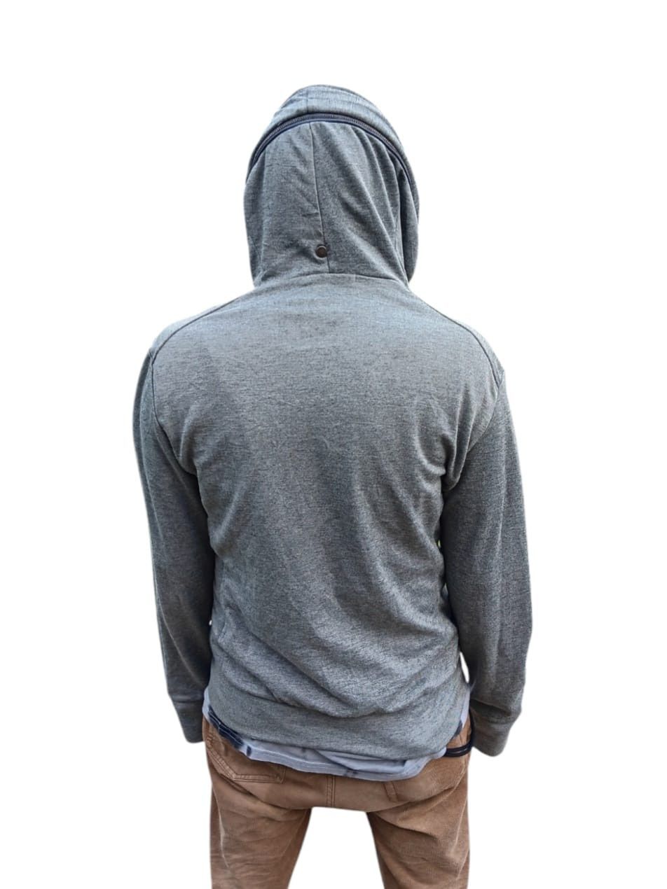 Japanese Brand Blue tornado japan asymmetrical zipper hoodie Size US M / EU 48-50 / 2 - 4 Thumbnail