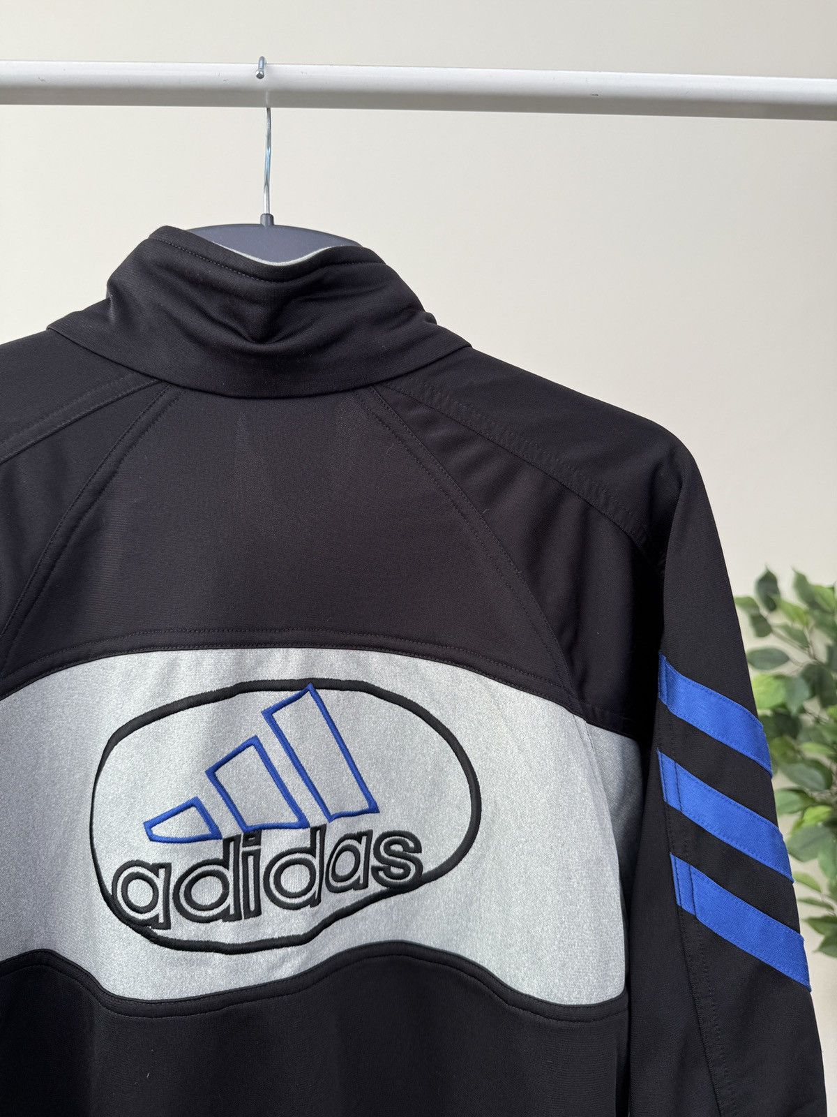 Adidas Adidas Retro Track Jacket Black Blue Stripes Full Zip Size US M / EU 48-50 / 2 - 8 Thumbnail