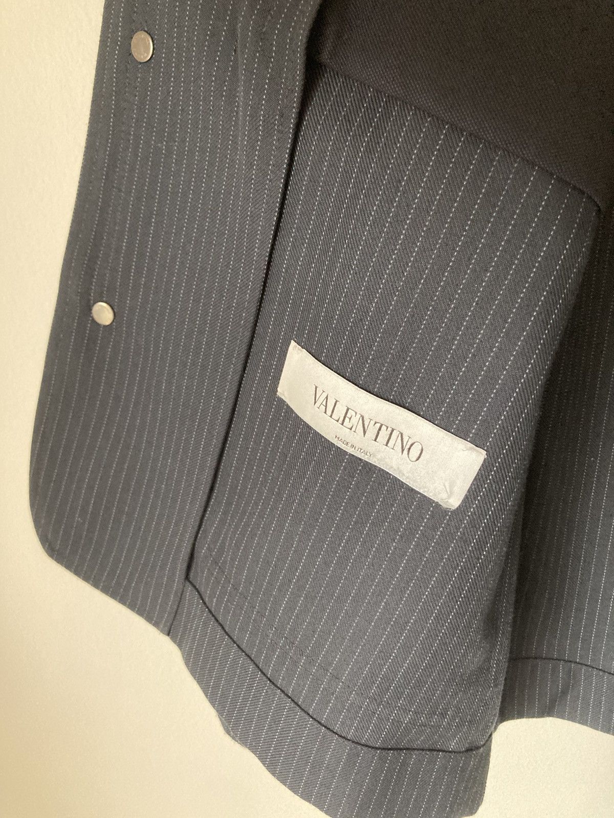 Valentino Shadow Stripe Zip Pocket Shirt Jacket Size US M / EU 48-50 / 2 - 7 Thumbnail