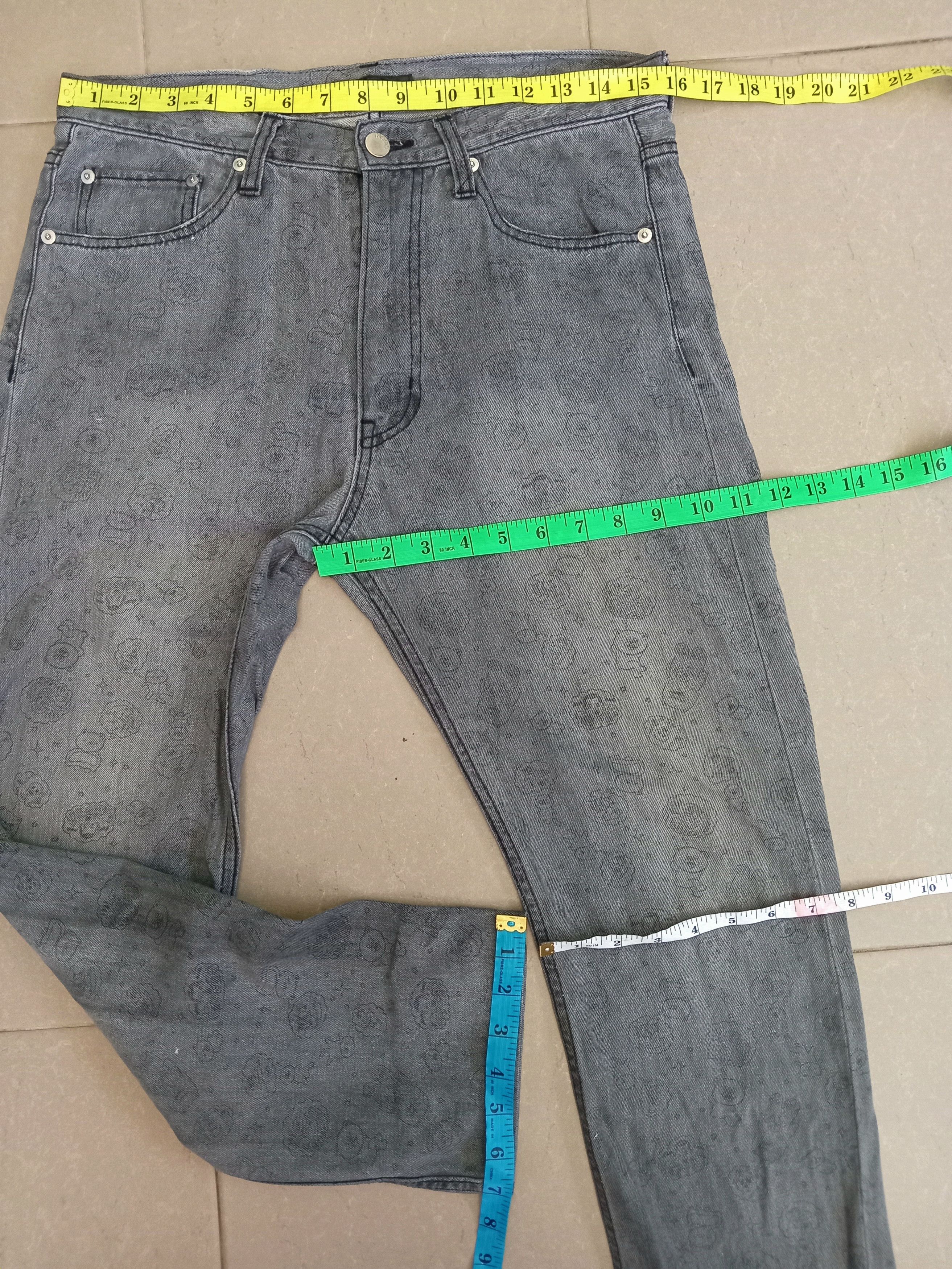 Issey Miyake × Japanese Brand × Ne-Net NE-NET x Suzuki Hiroyuki Japanese Printed Faded Jeans Size US 31 - 2 Thumbnail