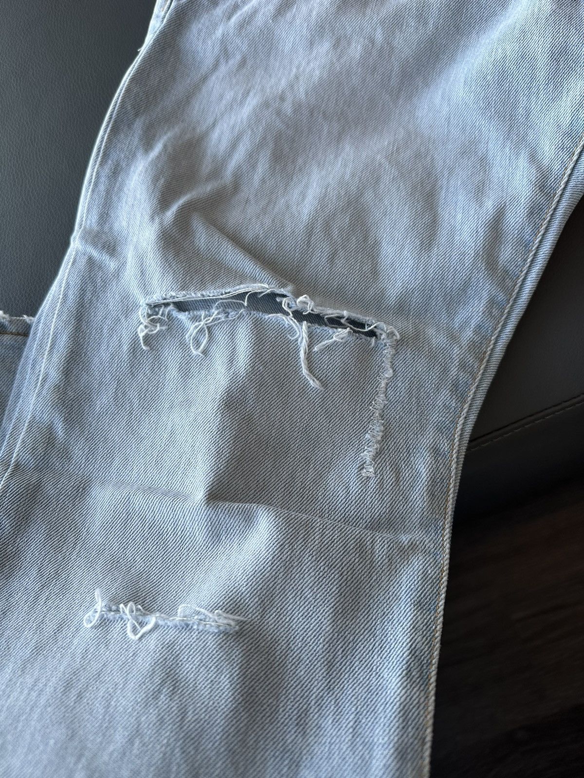 Saint Laurent Paris SLP Super Rare Brand New Trashed Ripped Skinny Denim Jeans Size US 33 - 17 Thumbnail