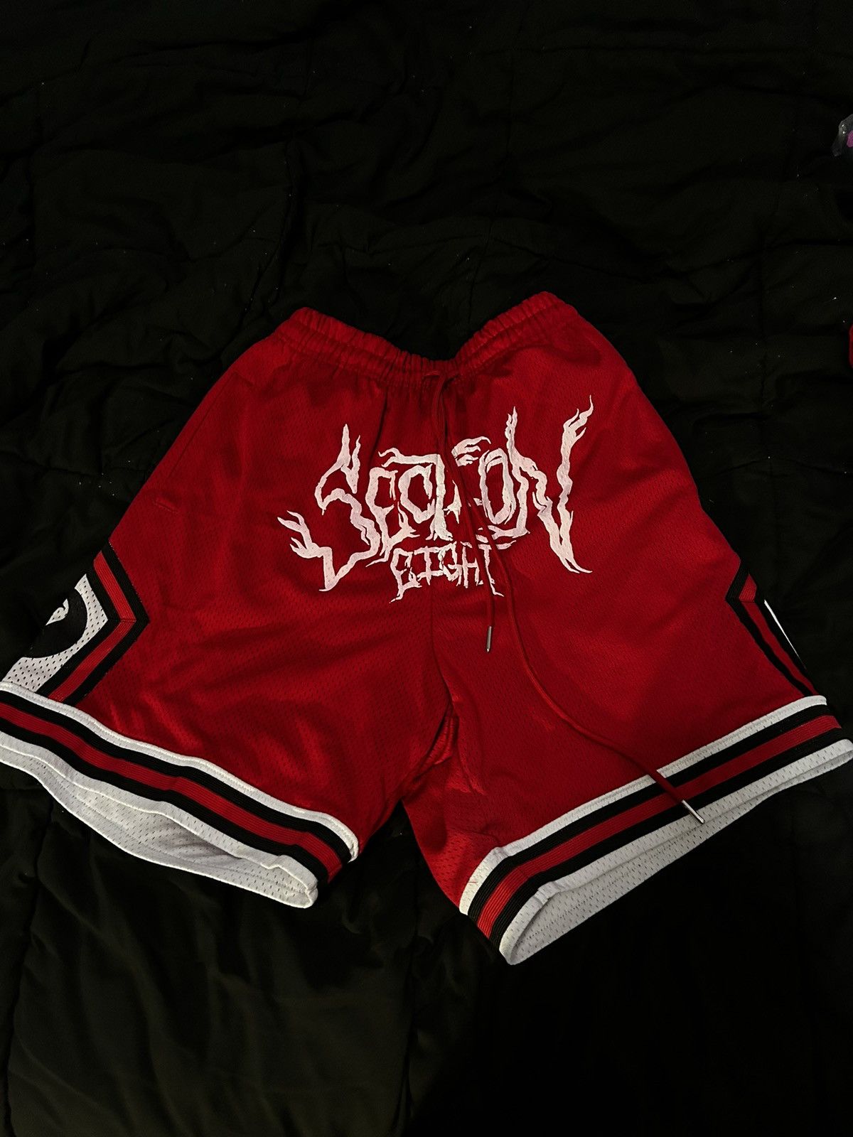 image of Section 8 8 Ball Heavyweight Shorts in Red, Men's (Size 32)