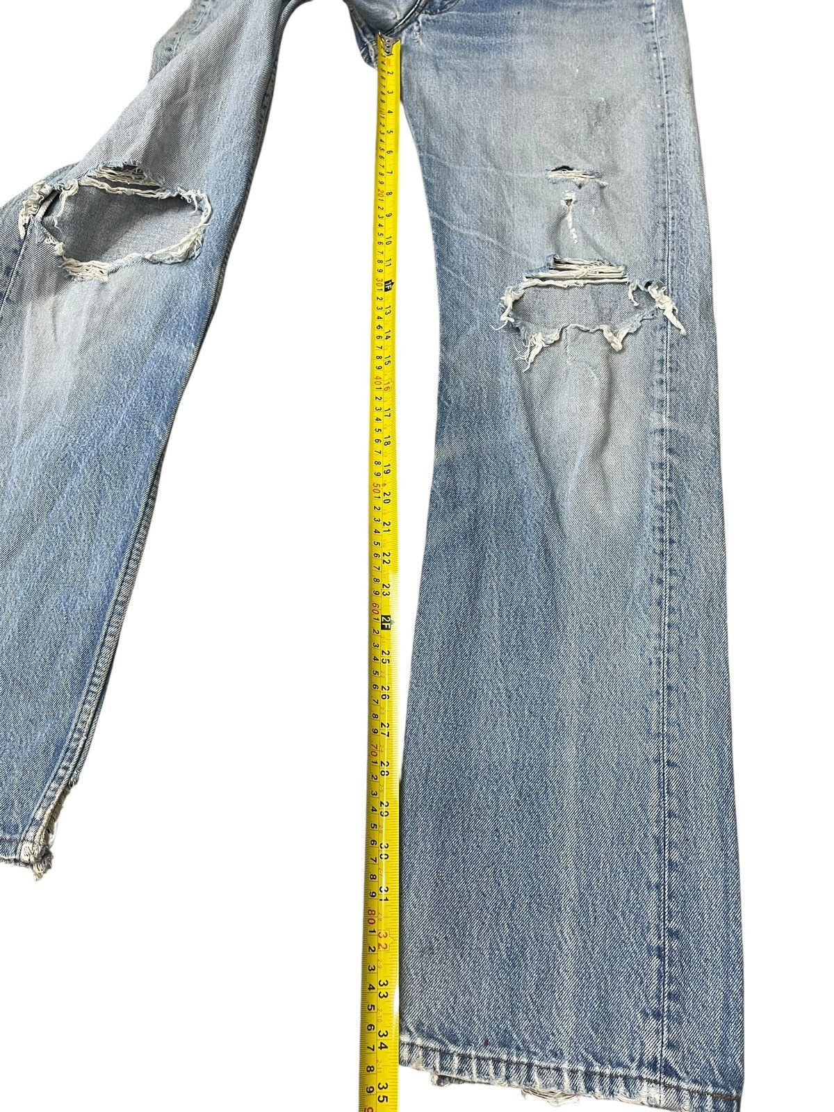 Levi's Vintage Levis 501 Jeans Faded Distressed Streetwear Size US 34 / EU 50 - 13 Thumbnail