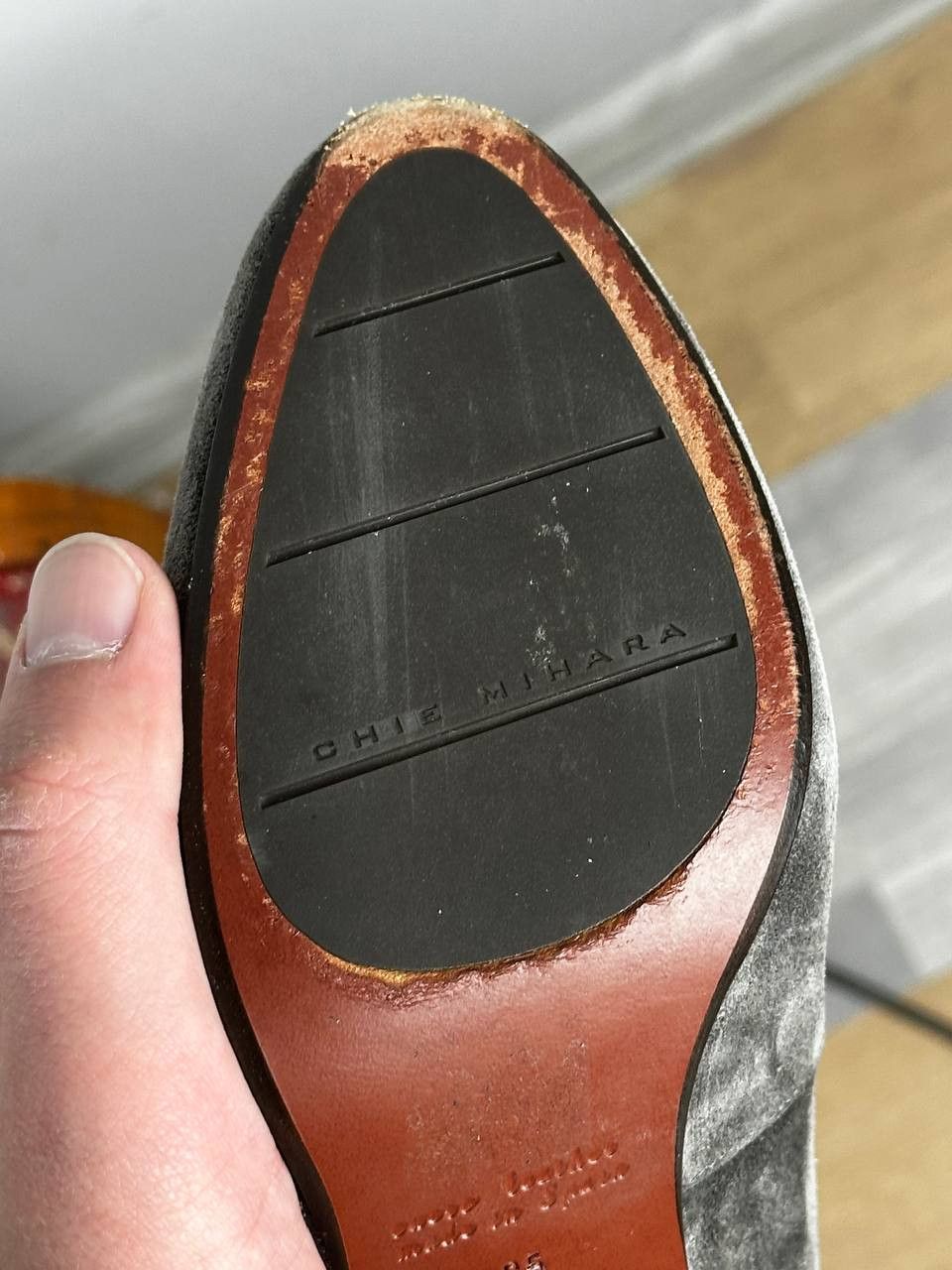 Japanese Brand Chie Mihara Avant Garde Grey Suede Shoes Size US 5 / IT 35 - 8 Thumbnail