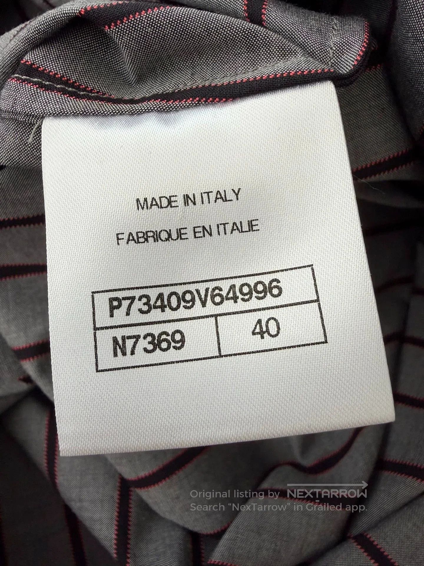Chanel Chanel Striped Shirt with Velvet Collar. Size US XL / EU 56 / 4 - 6 Thumbnail