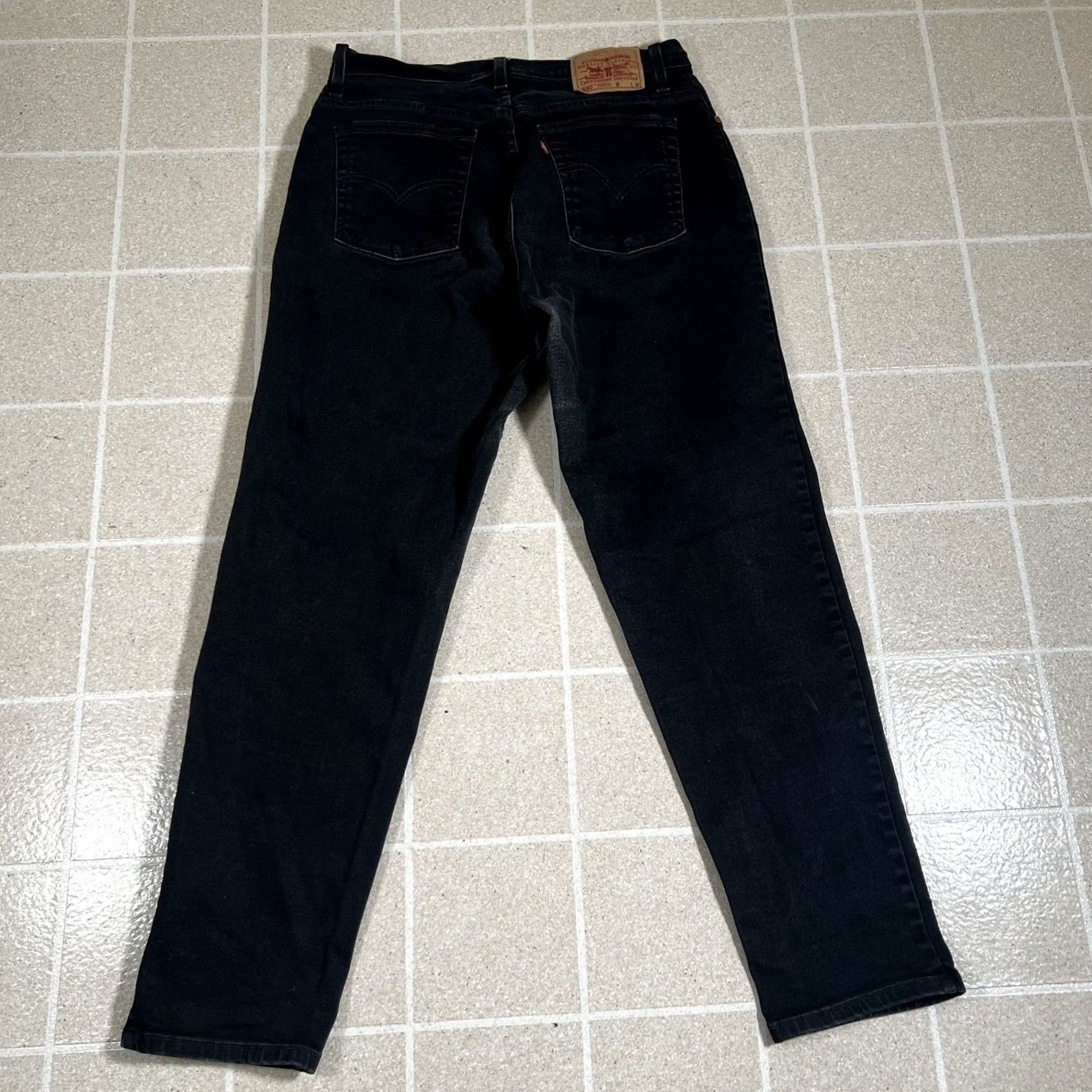 Levi's VINTAGE Levi's 550 Relaxed Fit Tapered Leg Black Jeans Women's 14 Reg M (32x30) Mens Size 32" / US 10 / IT 46 - 2 Thumbnail