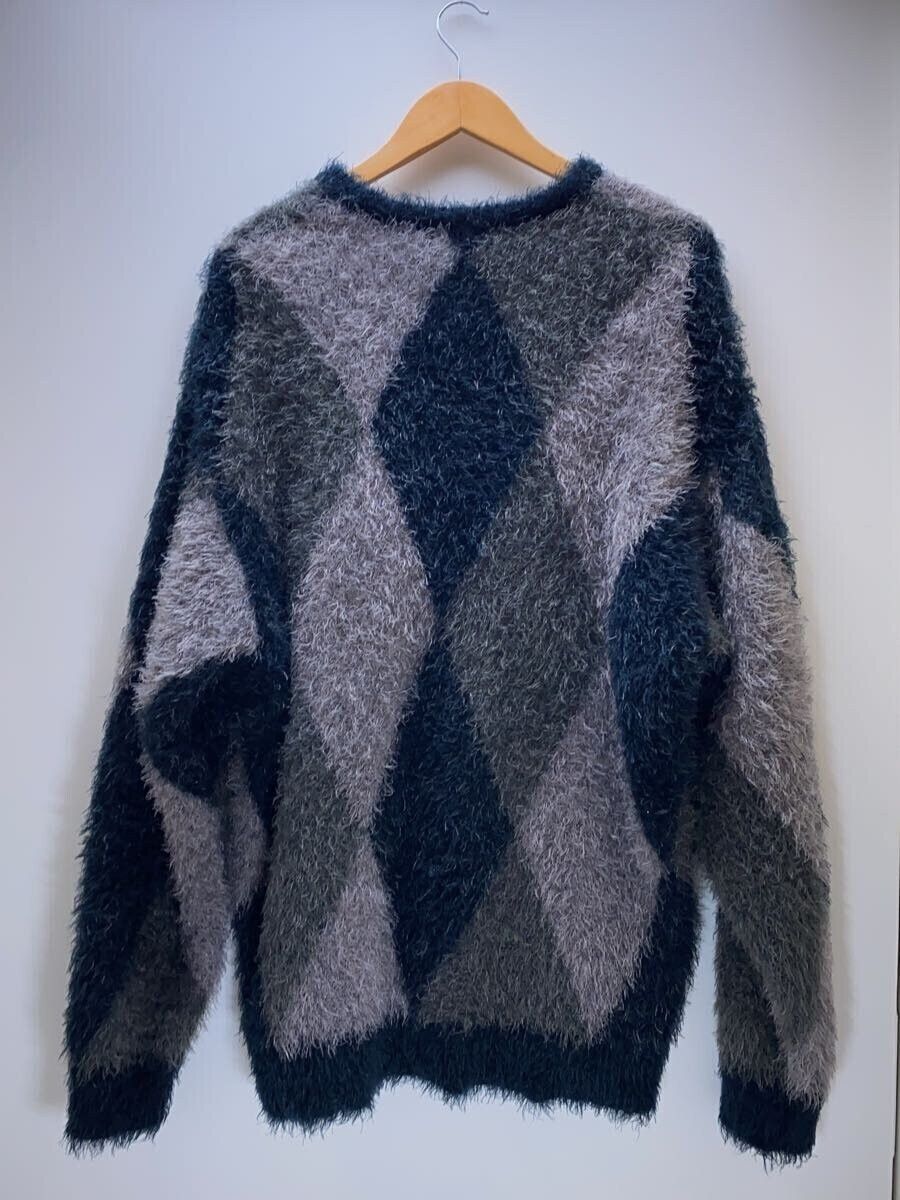 Number (N)ine Fluffy Argyle Knit Sweater Size US XL / EU 56 / 4 - 2 Thumbnail