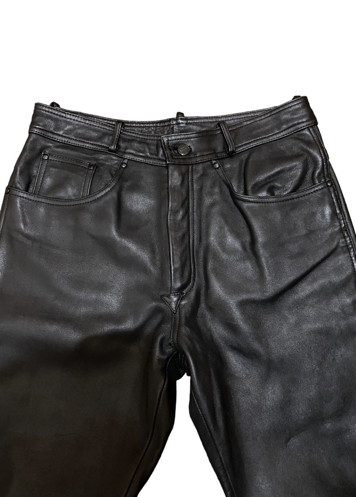 Genuine Leather Vintage IXS Motorcycle Leather Biker Pants Size US 30 / EU 46 - 4 Thumbnail