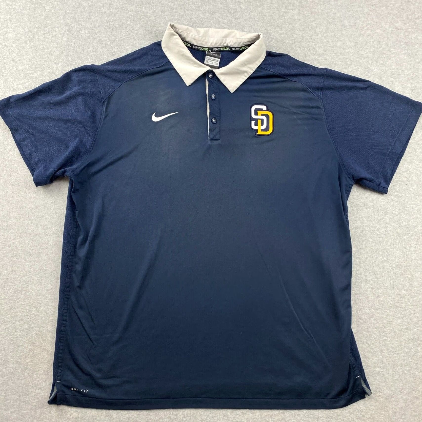 Nike Nike Dri-FIT Polo Shirt Mens 2XL Blue Embroidered Short Sleeve Polo Shirt Nike Baseball Casual Shirt Size US XXL / EU 58 / 5 - 2 Thumbnail