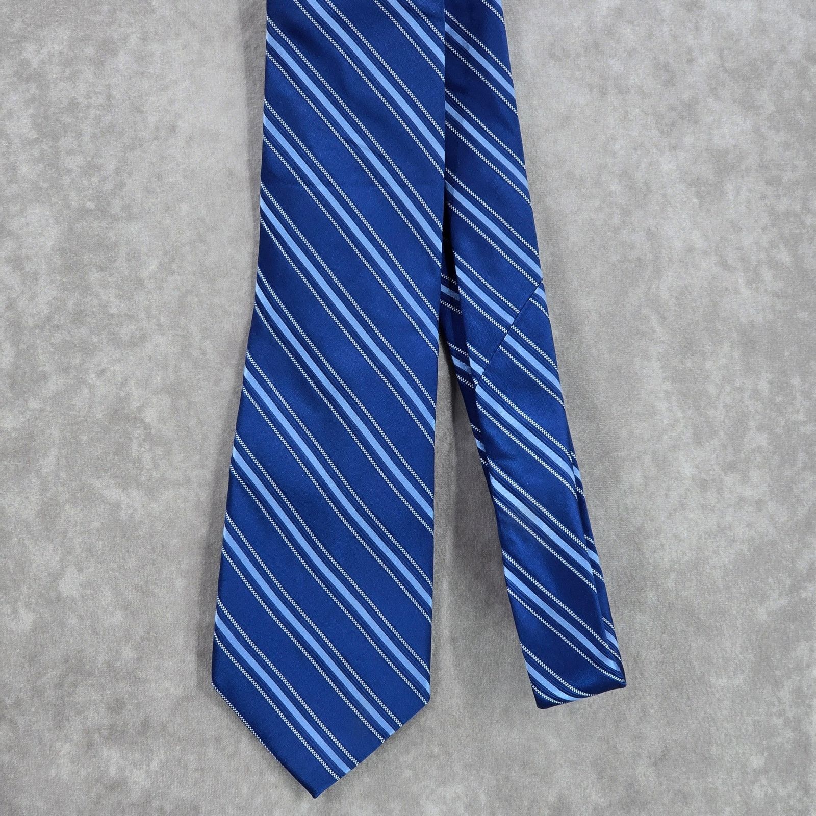 Arrow Arrow Blue Gray Silver Stripe 100% Silk Men's Neck Tie NWOT Size 30 - 2 Thumbnail