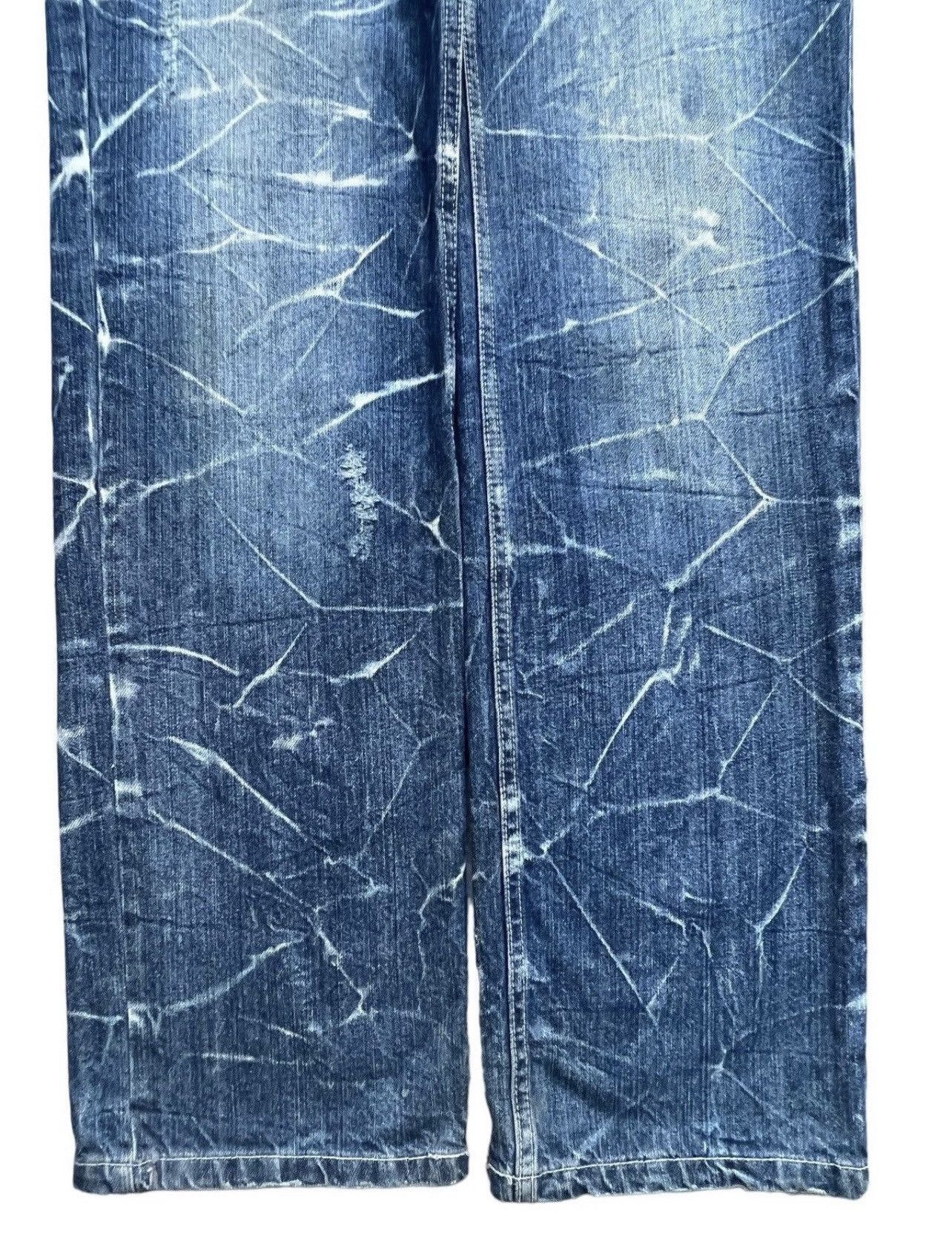 Japanese Brand Nylaus Double Waist Charcoal Distressed Denim Jeans 33x33 Size US 33 - 5 Thumbnail