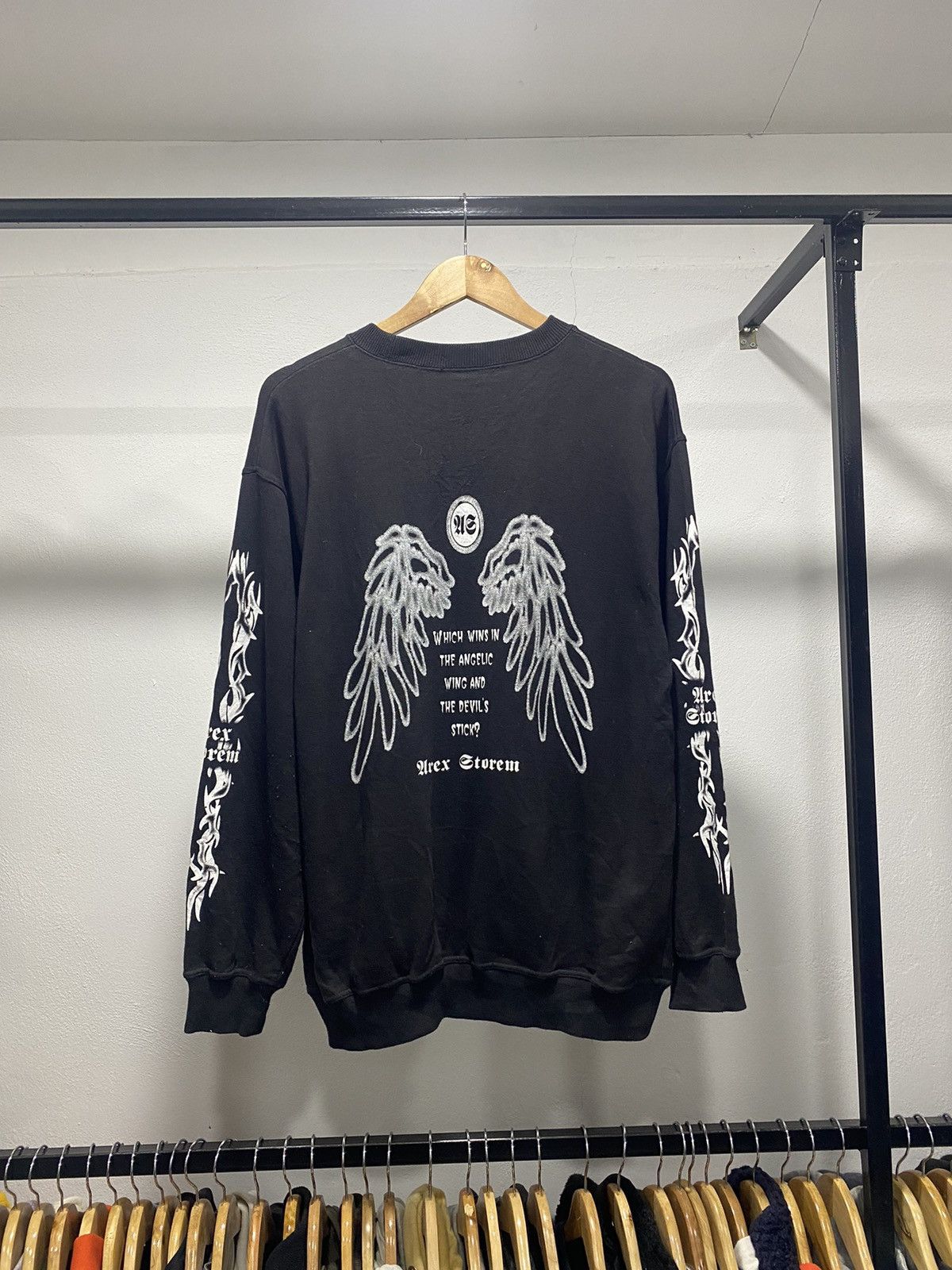 If Six Was Nine × Japanese Brand × Le Grande Bleu (L.G.B.) Sick☠️Urex Storem Poem Punk Sweater Grunge Lgb Hysteric Flame Size US L / EU 52-54 / 3 - 1 Thumbnail