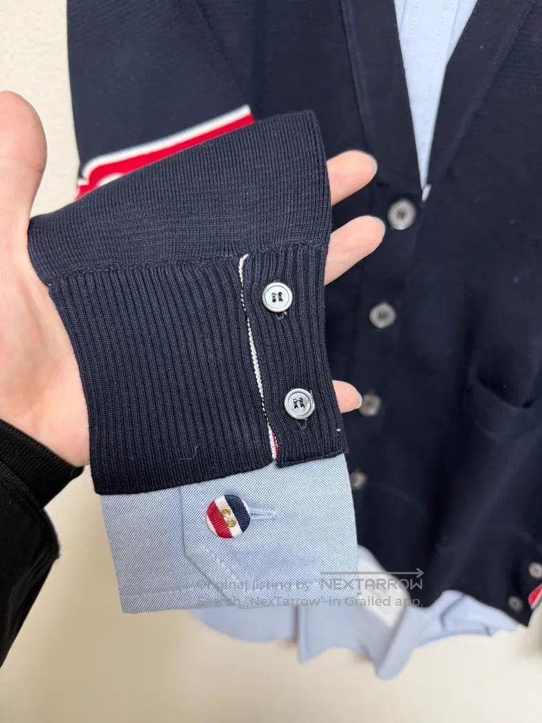Thom Browne Thom Browne Mock Two-Piece Knit Cardigan and Shirt Set Size US XXS / EU 40 - 2 Thumbnail