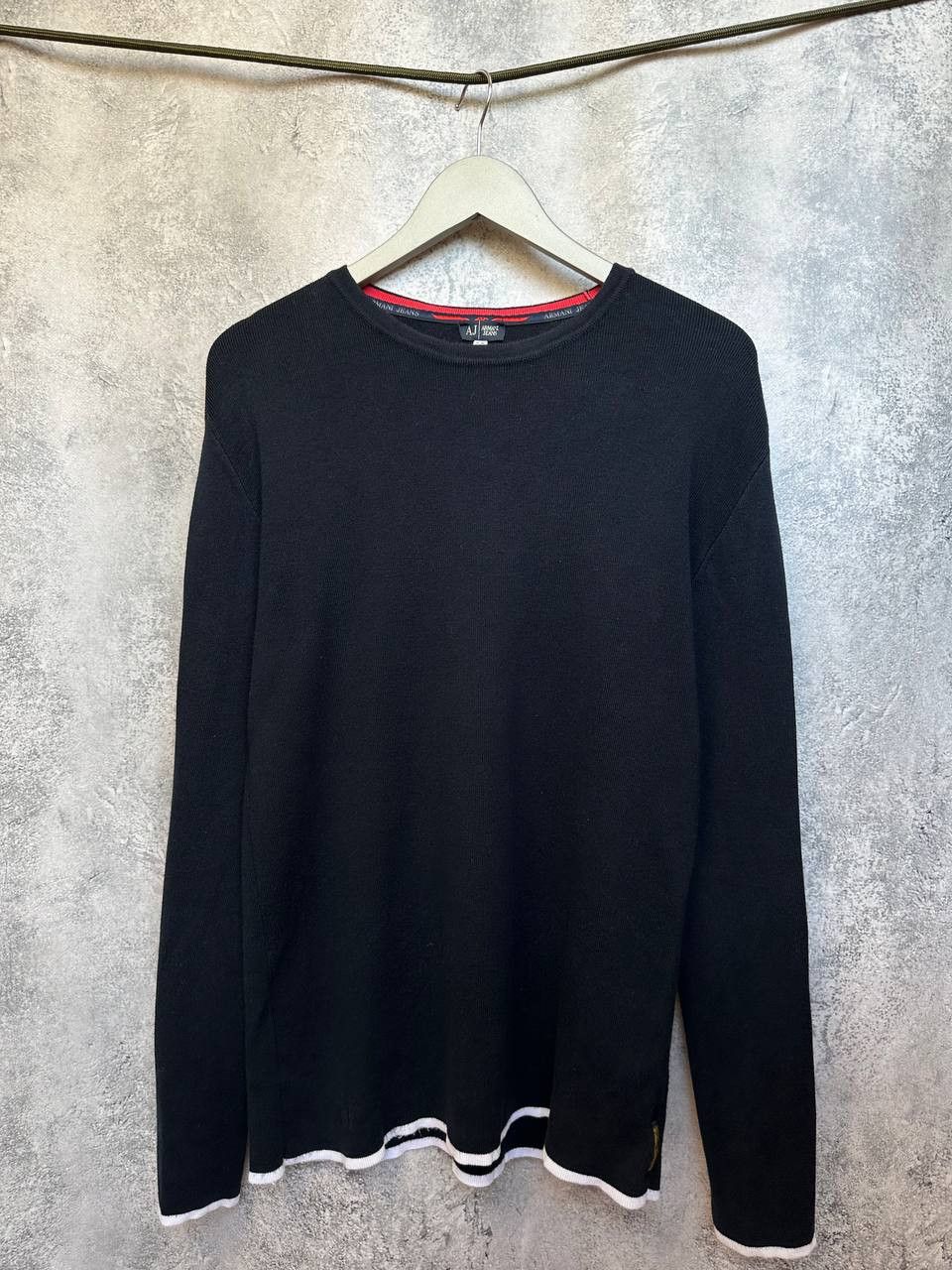Armani Armani Jeans Vintage Sweater Navy Jumper Stripes Pullover Size US XL / EU 56 / 4 - 2 Thumbnail