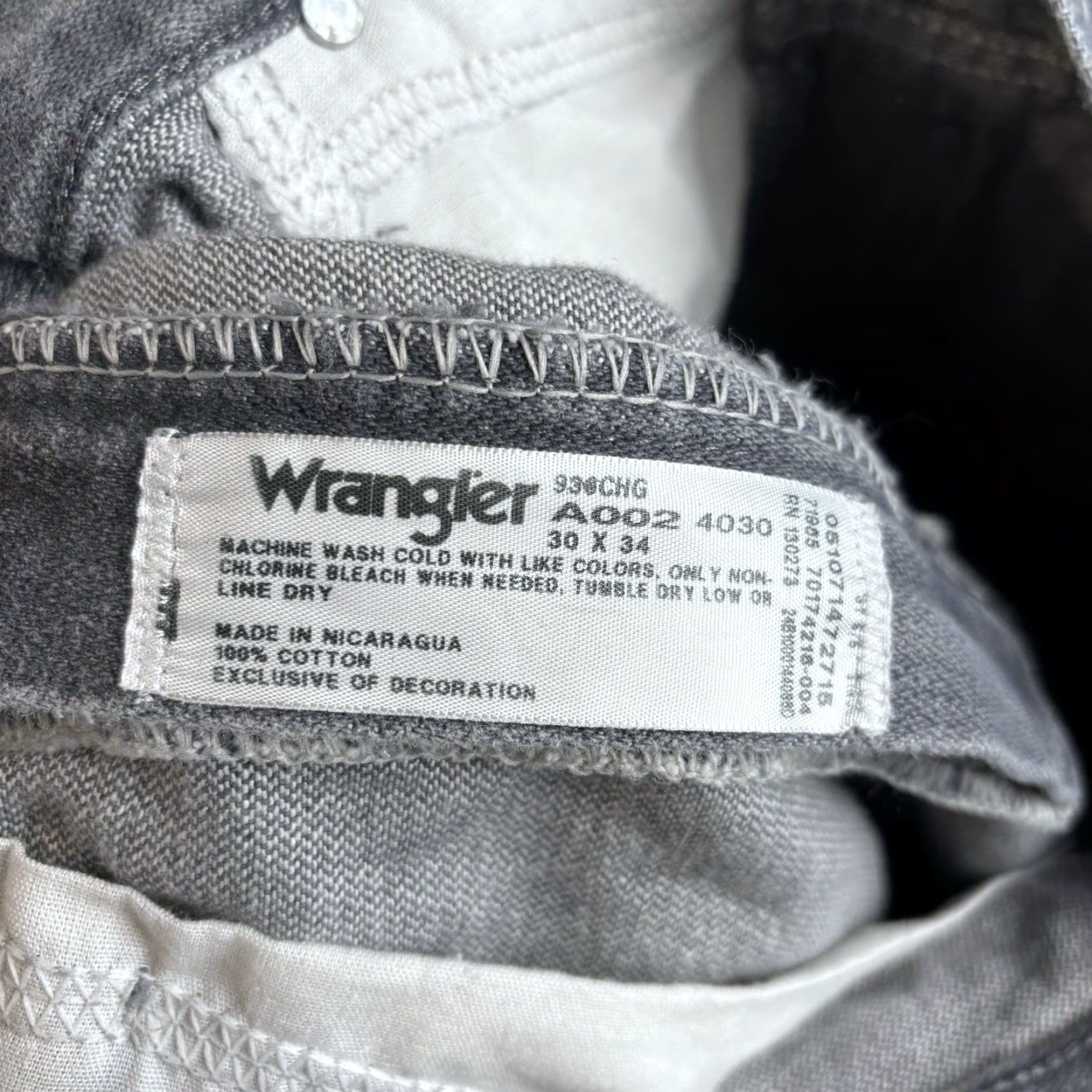 Wrangler VINTAGE Wrangler Jeans Cowboy Cut Slim Fit Mens 30x34 Charcoal Gray Western 936CHG Size US 30 / EU 46 - 7 Thumbnail