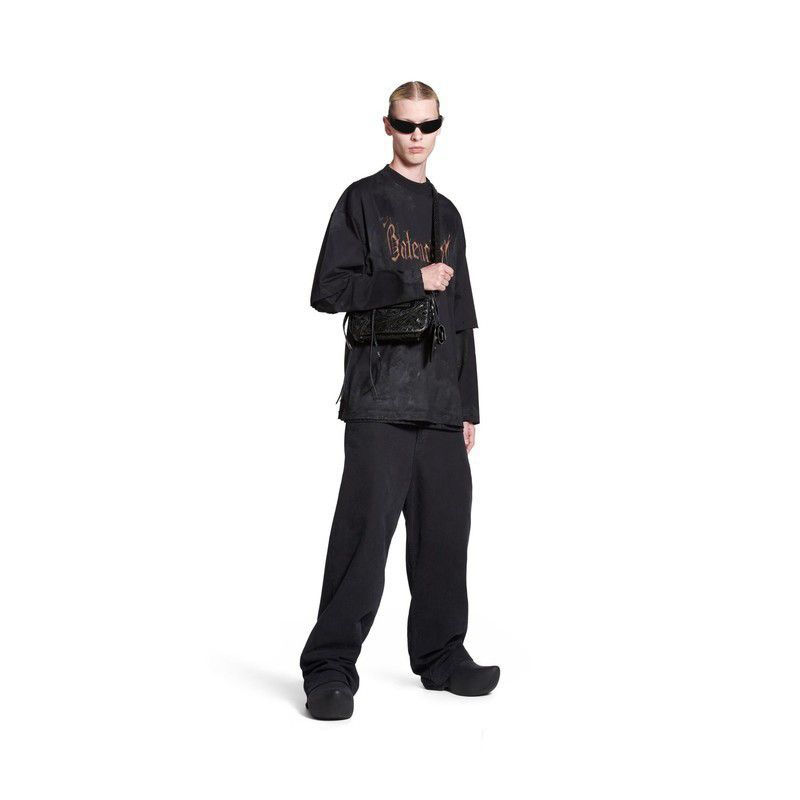 Balenciaga o1mt1gz0425 Size: OS / Le Cagole XS Flap Bag in Black Size ONE SIZE - 2 Thumbnail