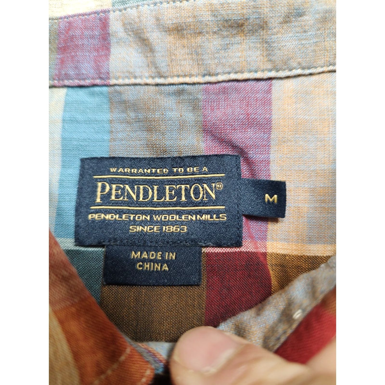 Pendleton Pendleton Shirt Womens Medium Plaid Colorful Cotton Size M / US 6-8 / IT 42-44 - 4 Thumbnail