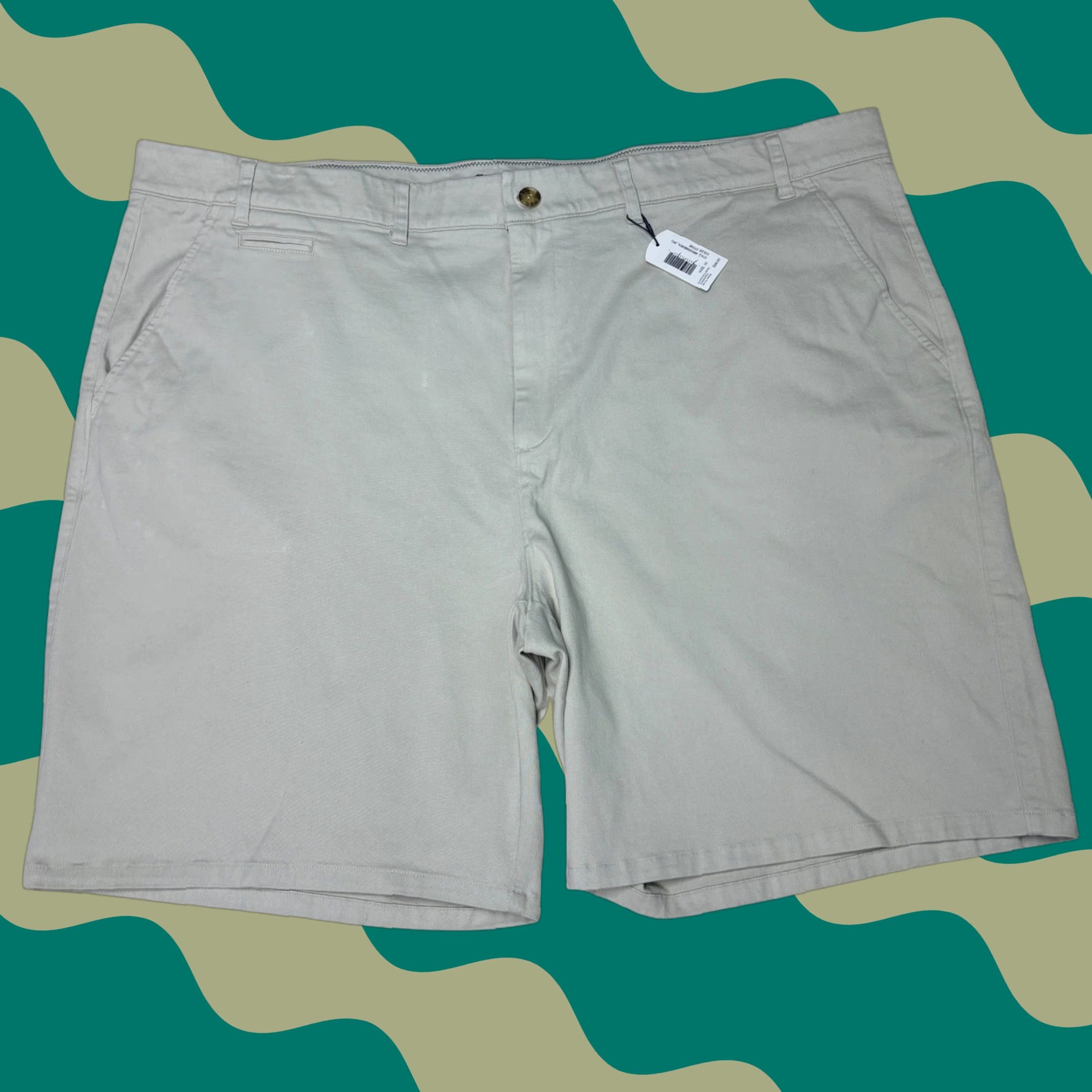 johnnie-O NWT Johnnie-O Mens Chino Shorts Beige 50 Cotton Blend Regular Relaxed Casual Zipper Pockets Button NWT Mens Big & Tall Size US 34 / EU 50 - 1 Thumbnail