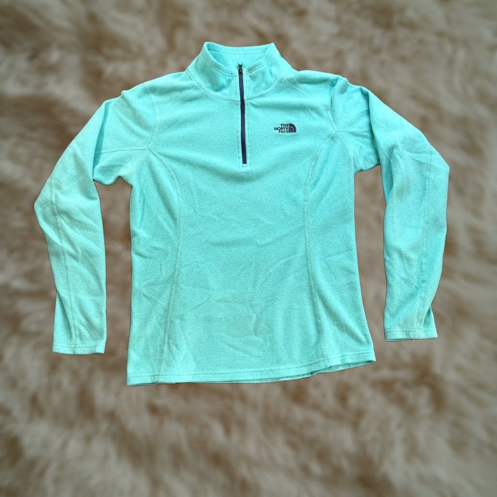 The North Face The North Face Jacket Womens Medium Blue Fleece 1/4 Zip Pullover Base Layer Size M / US 6-8 / IT 42-44 - 1 Thumbnail