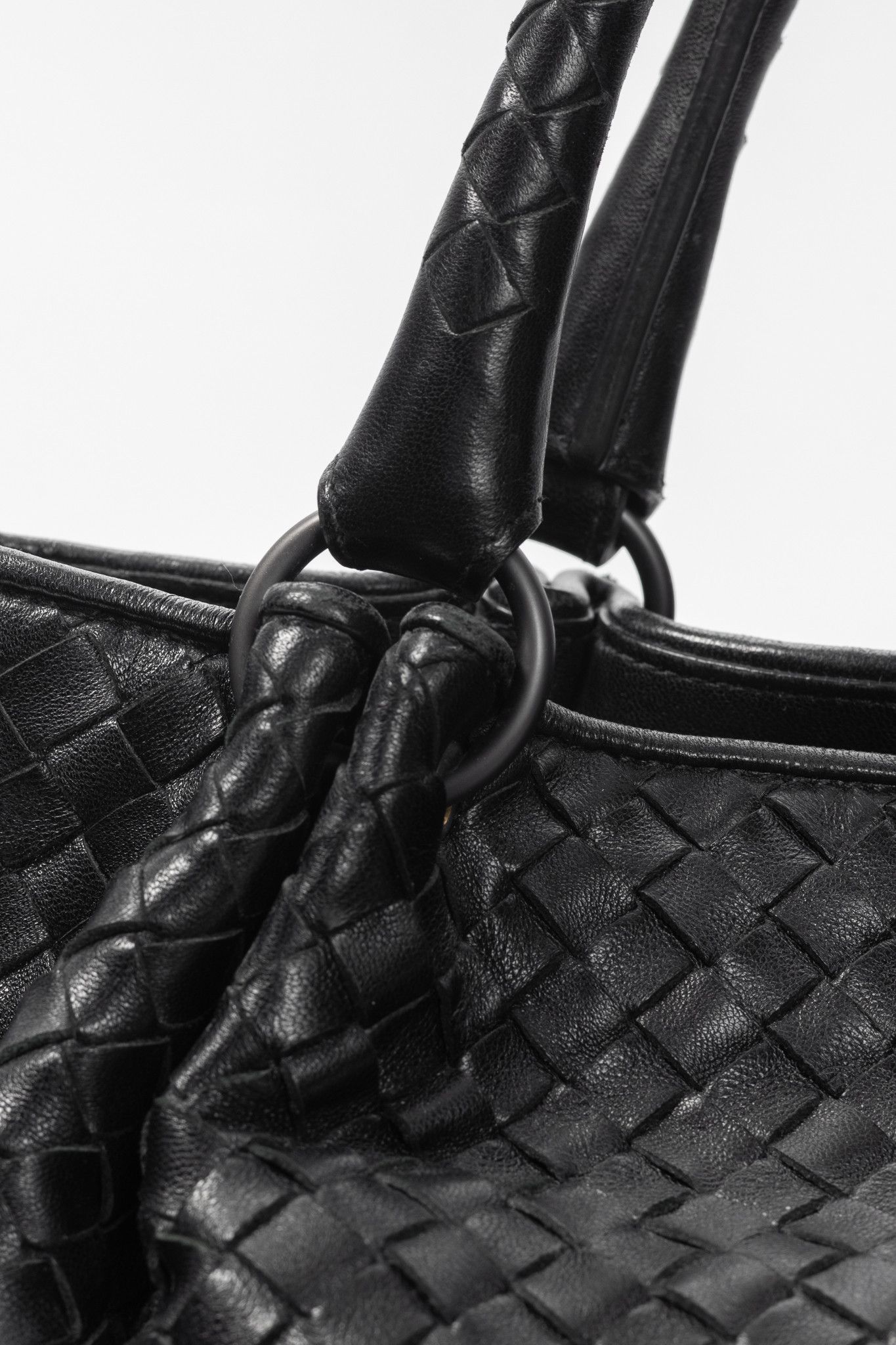 Bottega Veneta Bottega Veneta Black Intrecciato-Leather Handbag Size ONE SIZE - 8 Thumbnail