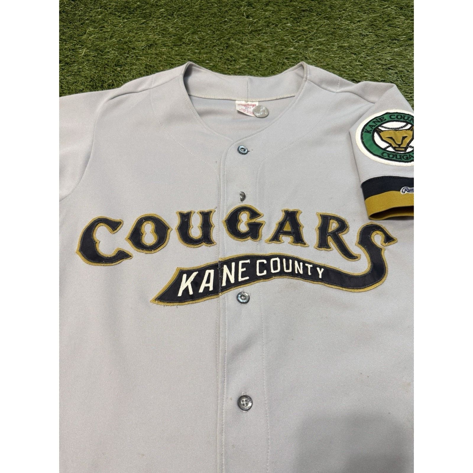MLB VTG 90s Rawlings Kane County Cougars MiLB Jersey 40 Size US M / EU 48-50 / 2 - 6 Thumbnail