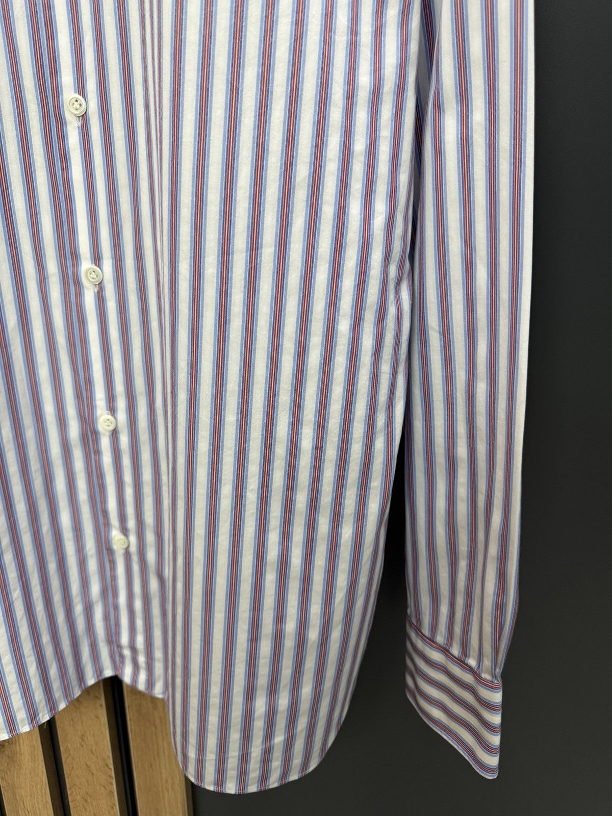 Luigi Borrelli Luigi Borrelli Napoli Striped Cotton Shirt Men’s Size US L / EU 52-54 / 3 - 4 Thumbnail