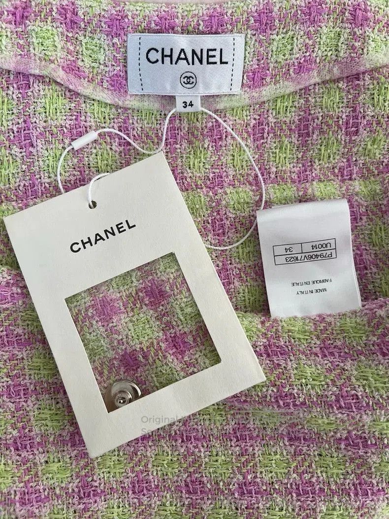 Chanel Chanel 2025 Pink Plaid Short Sleeve Top. Size US XS / EU 42 / 0 - 3 Thumbnail