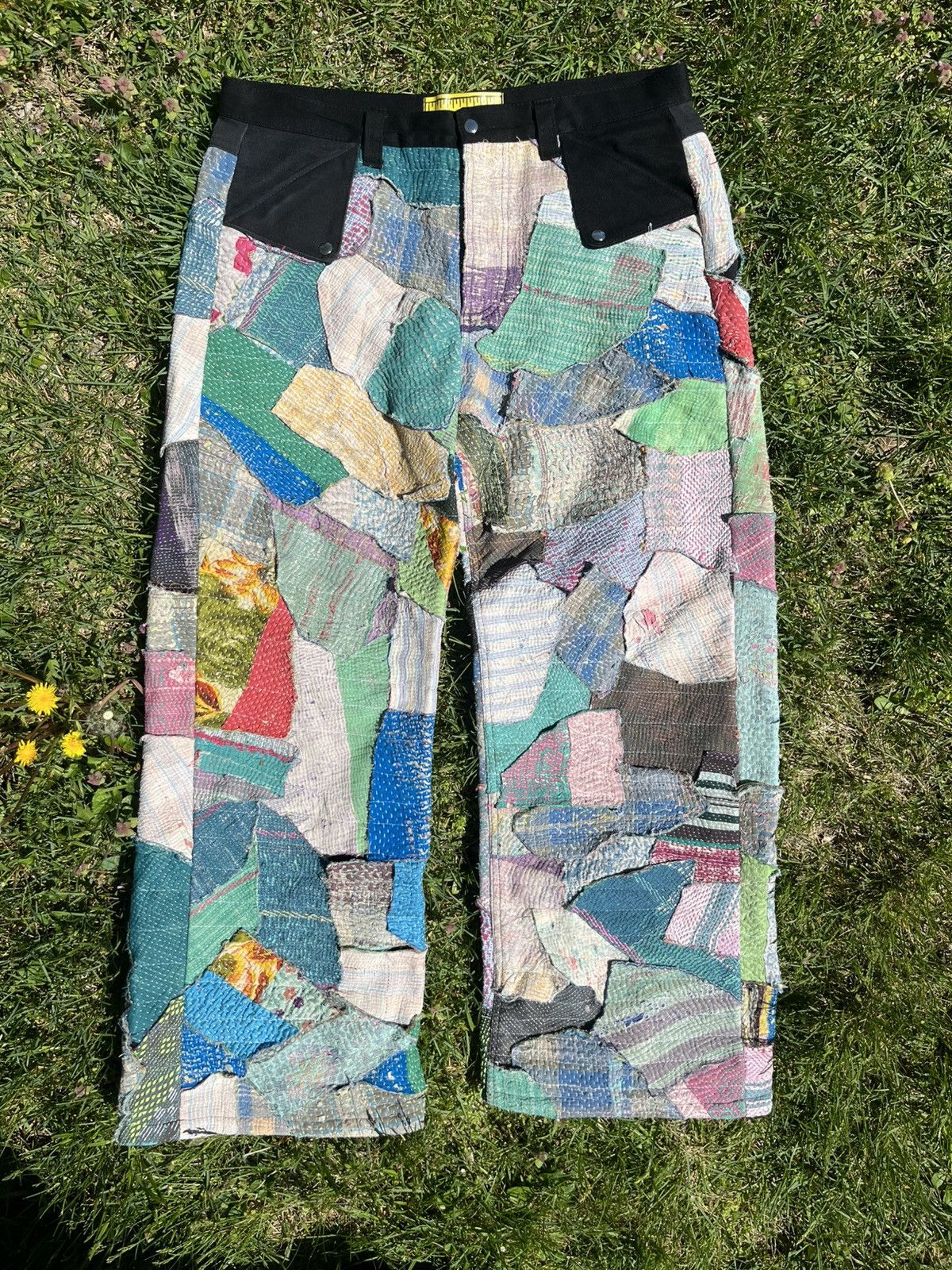 Kentucky Boy Tyler × Vintage Kentucky Boy Tyler Dogma Patchwork Pants 38 Size US 38 / EU 54 - 2 Thumbnail