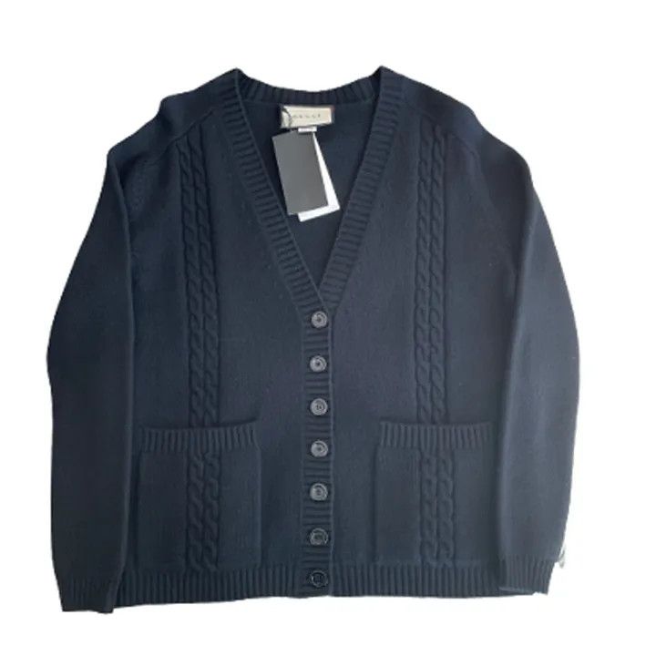 Gucci Gucci Black Cable Knit Cardigan Size US S / EU 44-46 / 1 - 1 Thumbnail