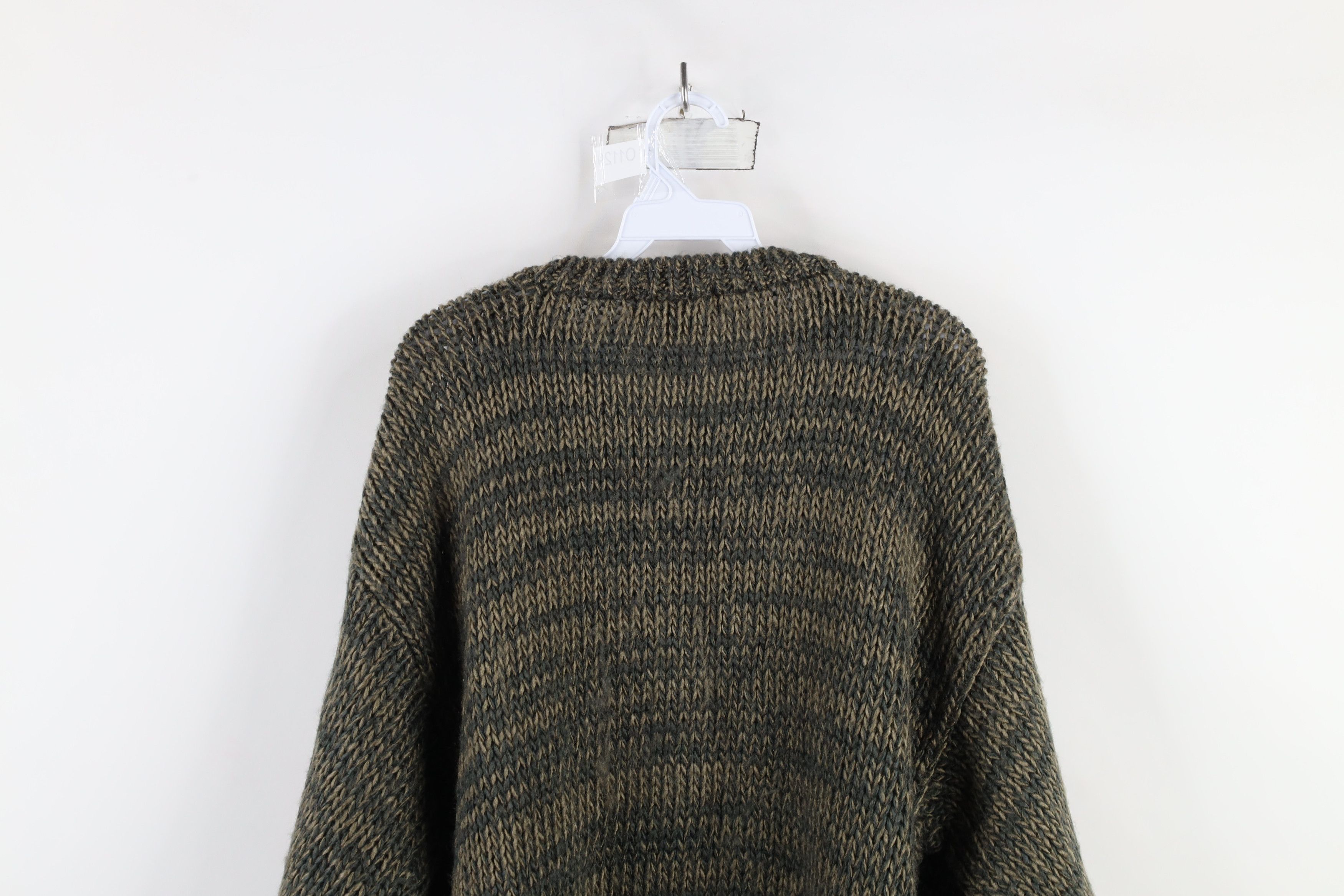 Vintage Vintage 90s Streetwear Chunky Crochet Cable Knit Sweater Size US L / EU 52-54 / 3 - 8 Thumbnail
