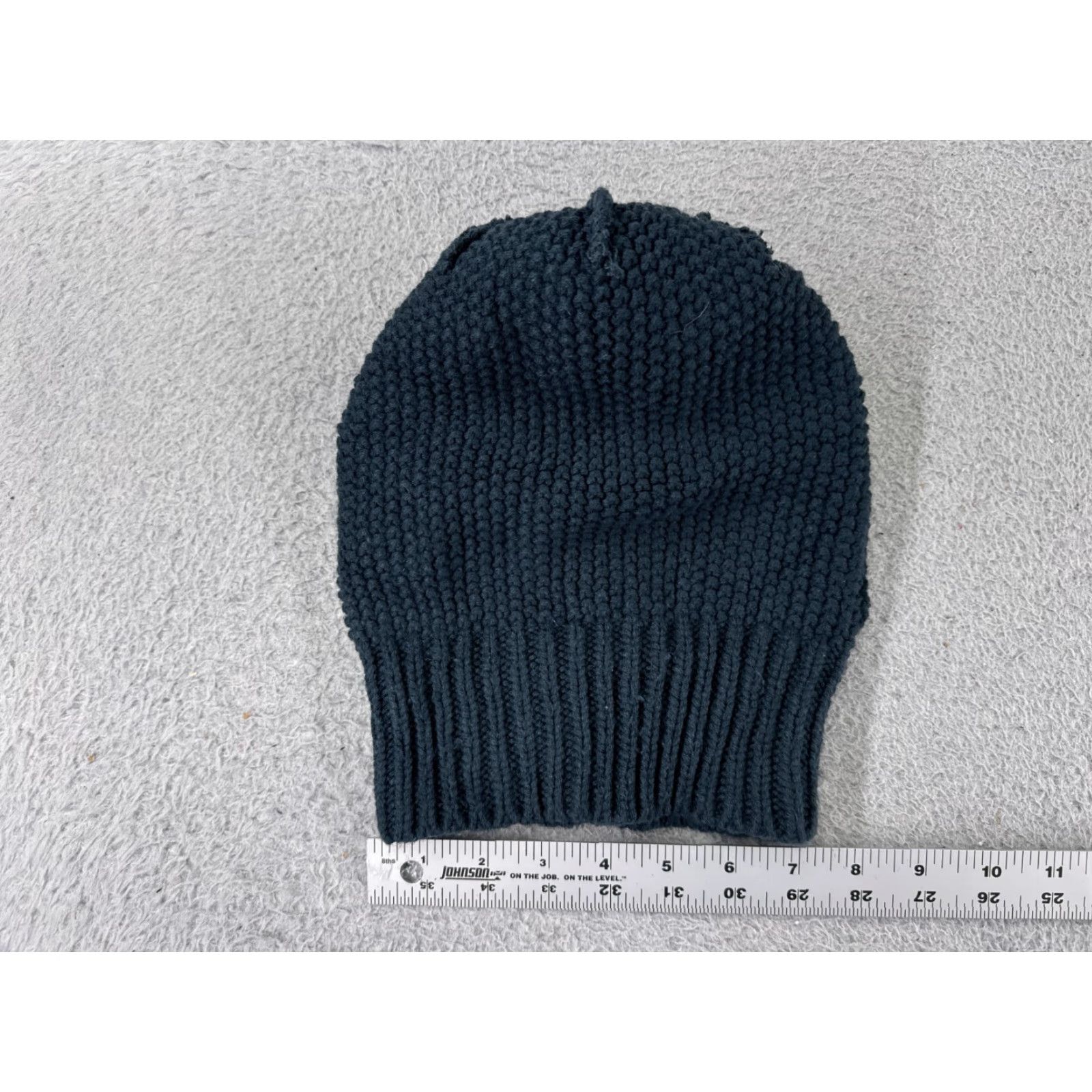 Vintage Beanie Beanie, Toque WOMENS One Size Blue 100% Acrylic Knit Hat/Cap Ski Theme Winter Adult Womens Size ONE SIZE - 4 Thumbnail