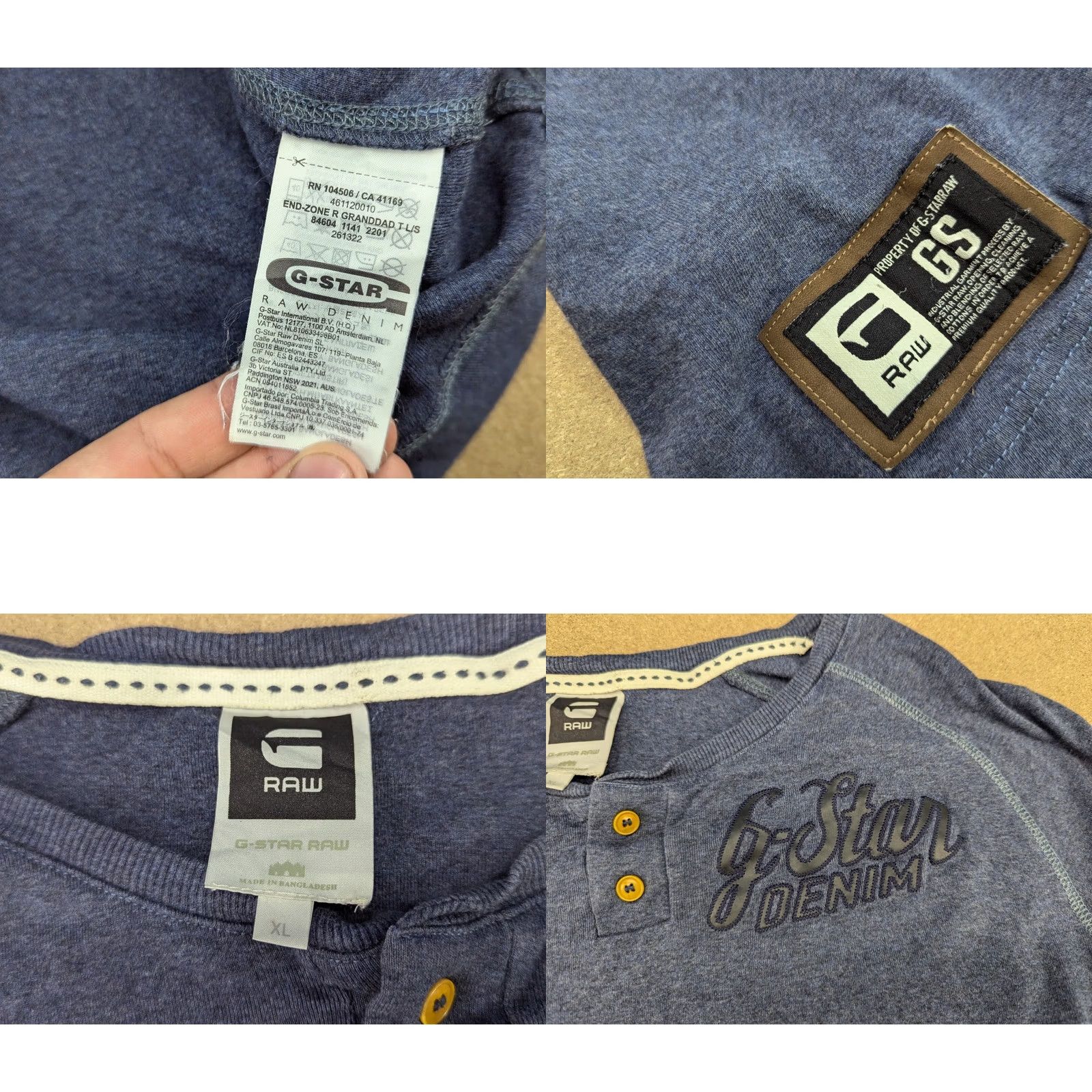 G-Star G-Star End-Zone Granddad Shirt Mens XL Blue Cotton Long Sleeves Shirt Mens XL Blue Cotton Long Sleeves Size US XL / EU 56 / 4 - 8 Thumbnail